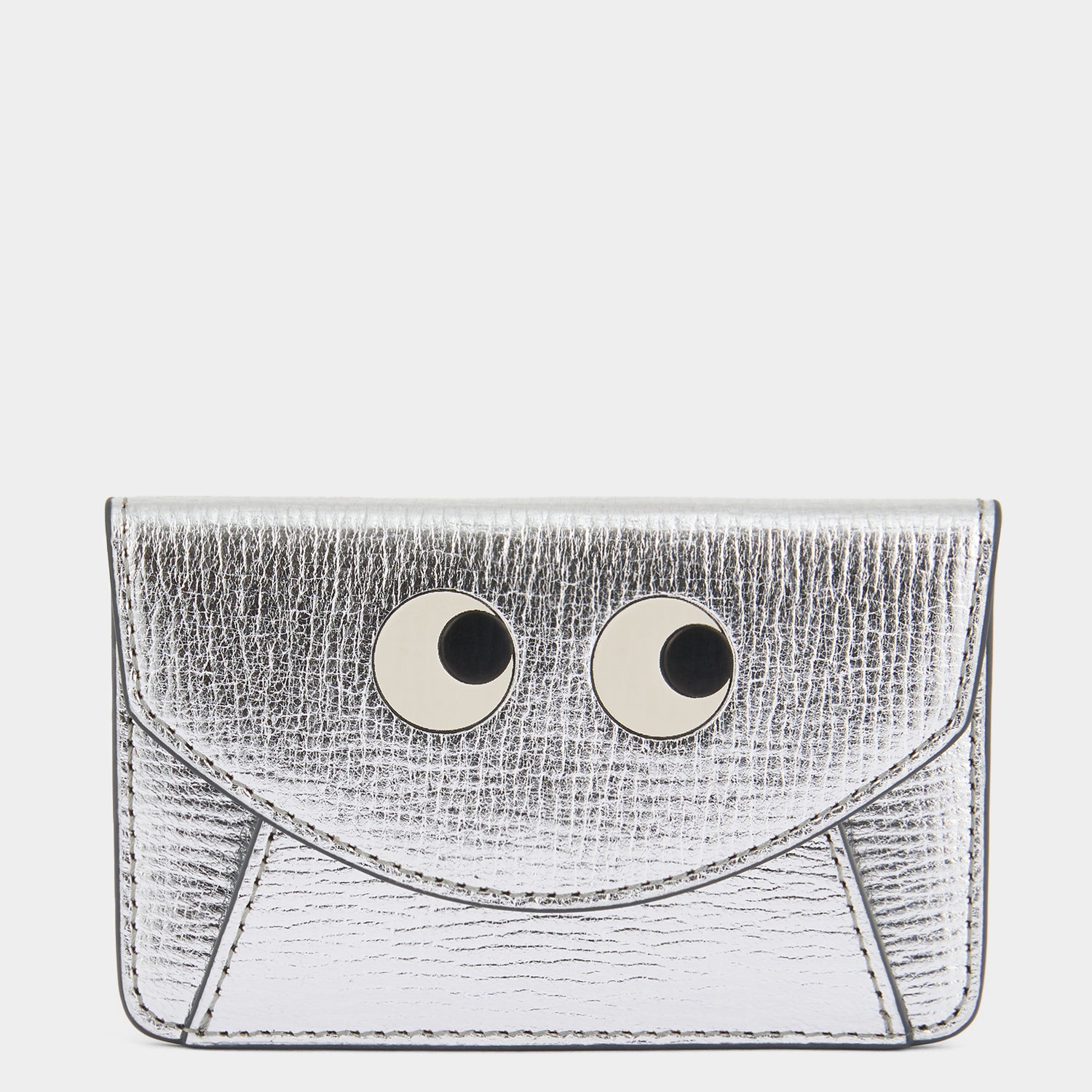 Eyes MagSafe Envelope Card Case -

          
            Capra Leather in Silver -
          

          Anya Hindmarch EU
