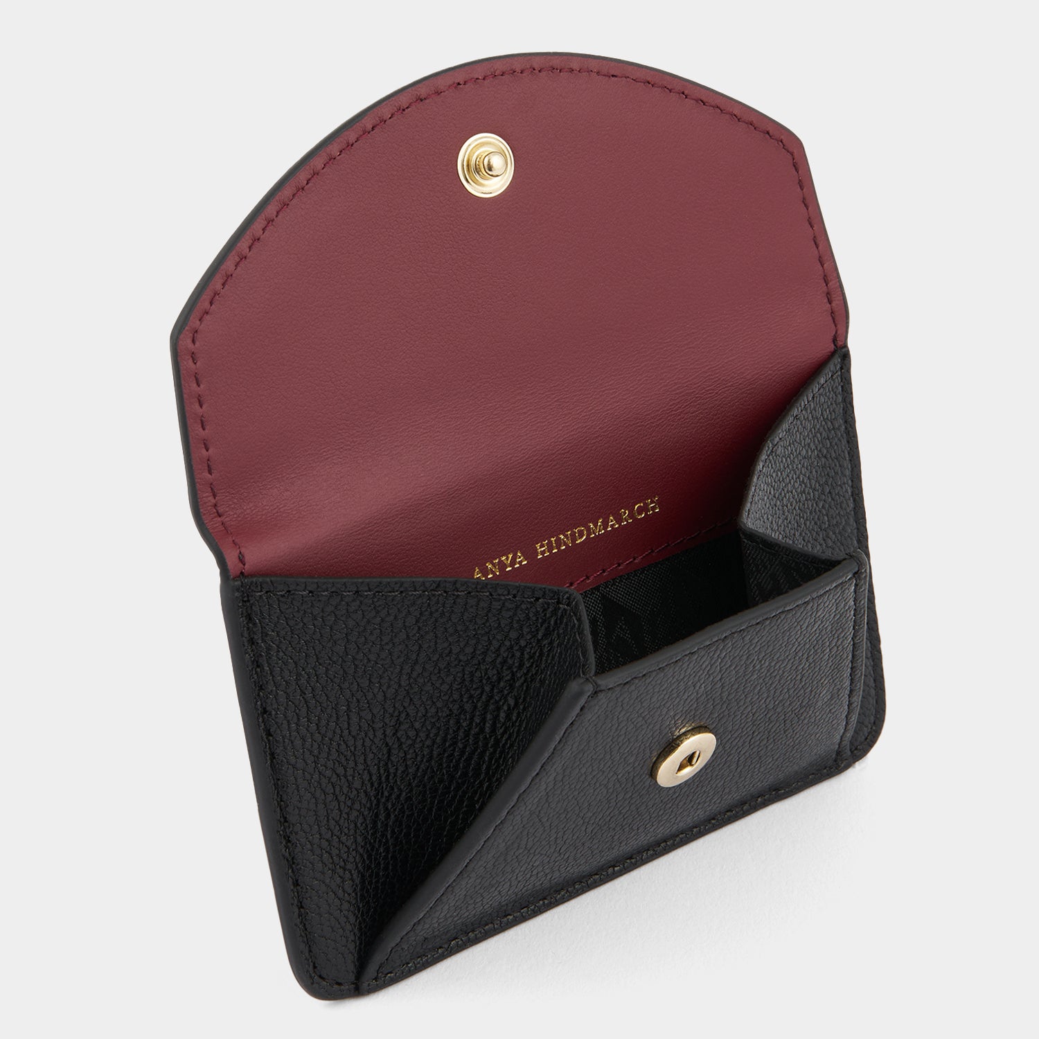 Eyes Envelope Card Case -

          
            Capra Leather in Black -
          

          Anya Hindmarch EU
