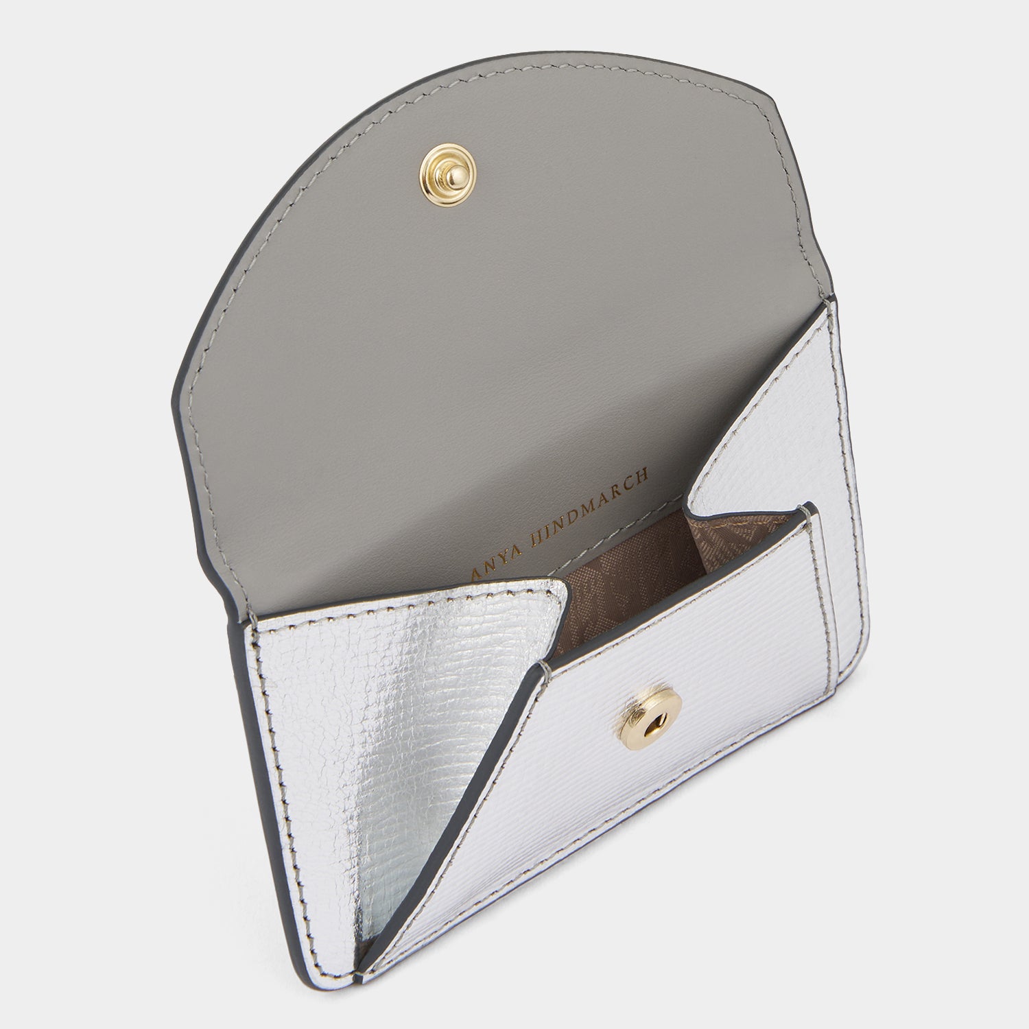 Eyes MagSafe Envelope Card Case -

          
            Capra Leather in Silver -
          

          Anya Hindmarch EU
