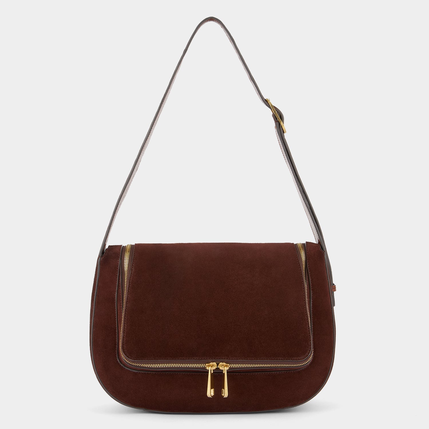 Suede and calf leather crossbody bag by Anya Hindmarch