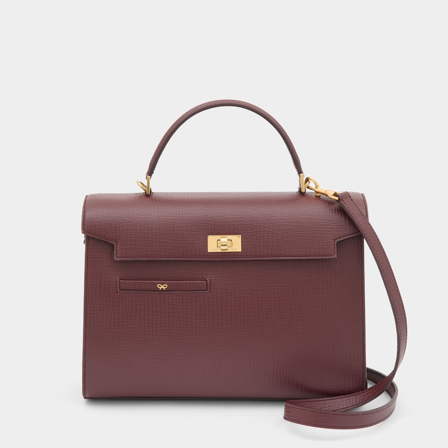 Mortimer Top Handle -

          
            Crosshatch Leather in Barolo Red  -
          

          Anya Hindmarch EU
