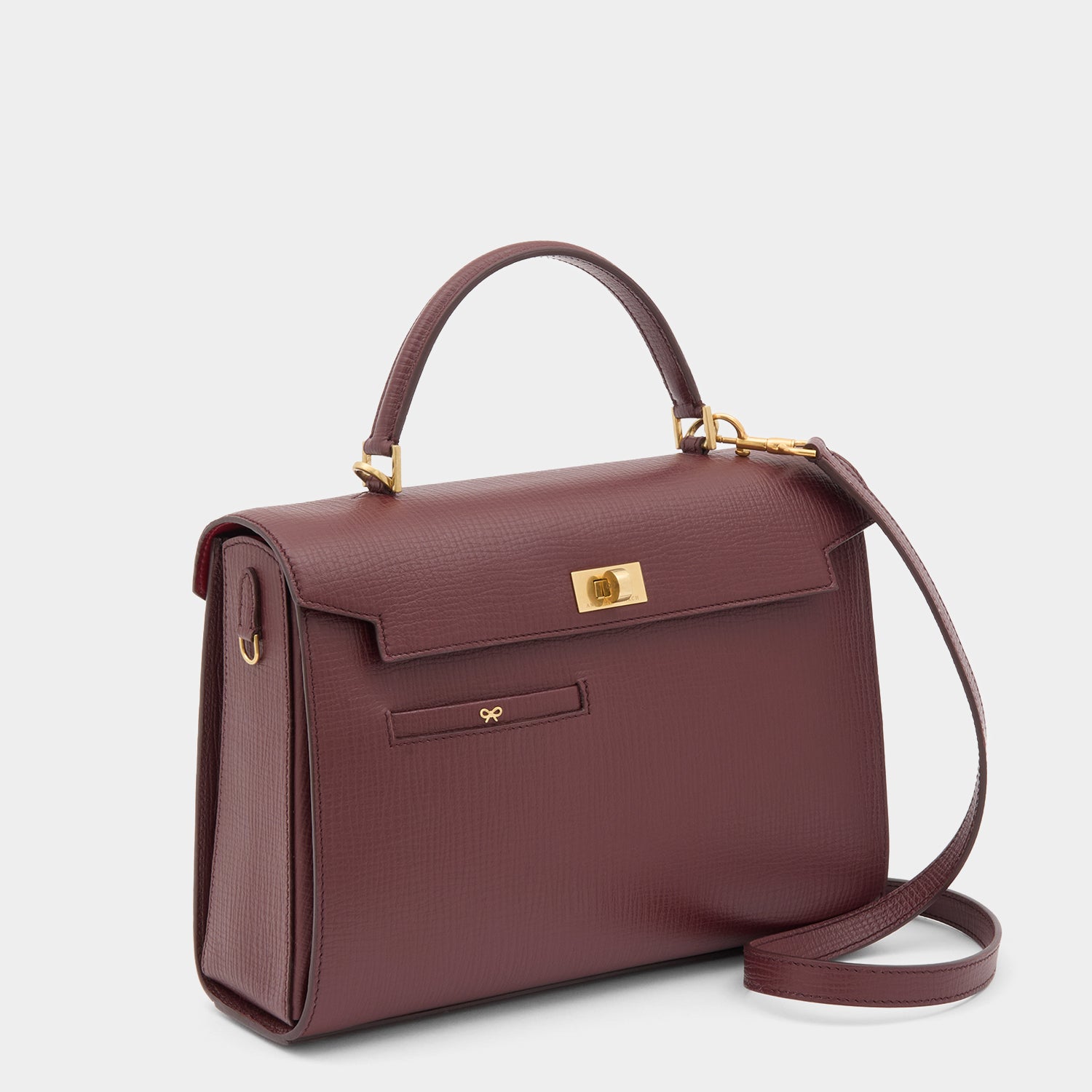 Mortimer Top Handle -

          
            Crosshatch Leather in Barolo Red  -
          

          Anya Hindmarch EU
