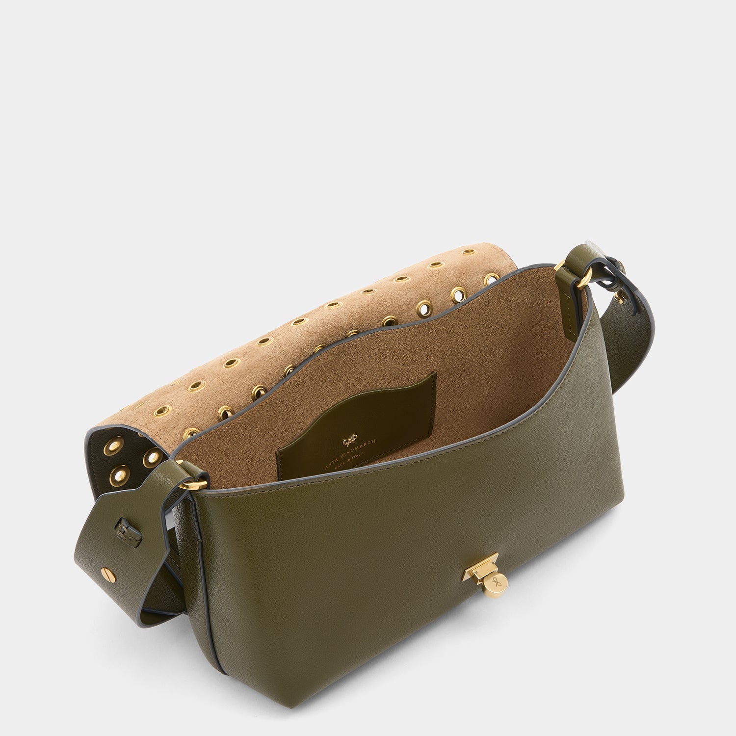 Mortimer Eyelet Cross-body -

          
            Smooth Leather in Bonsai Green -
          

          Anya Hindmarch EU
