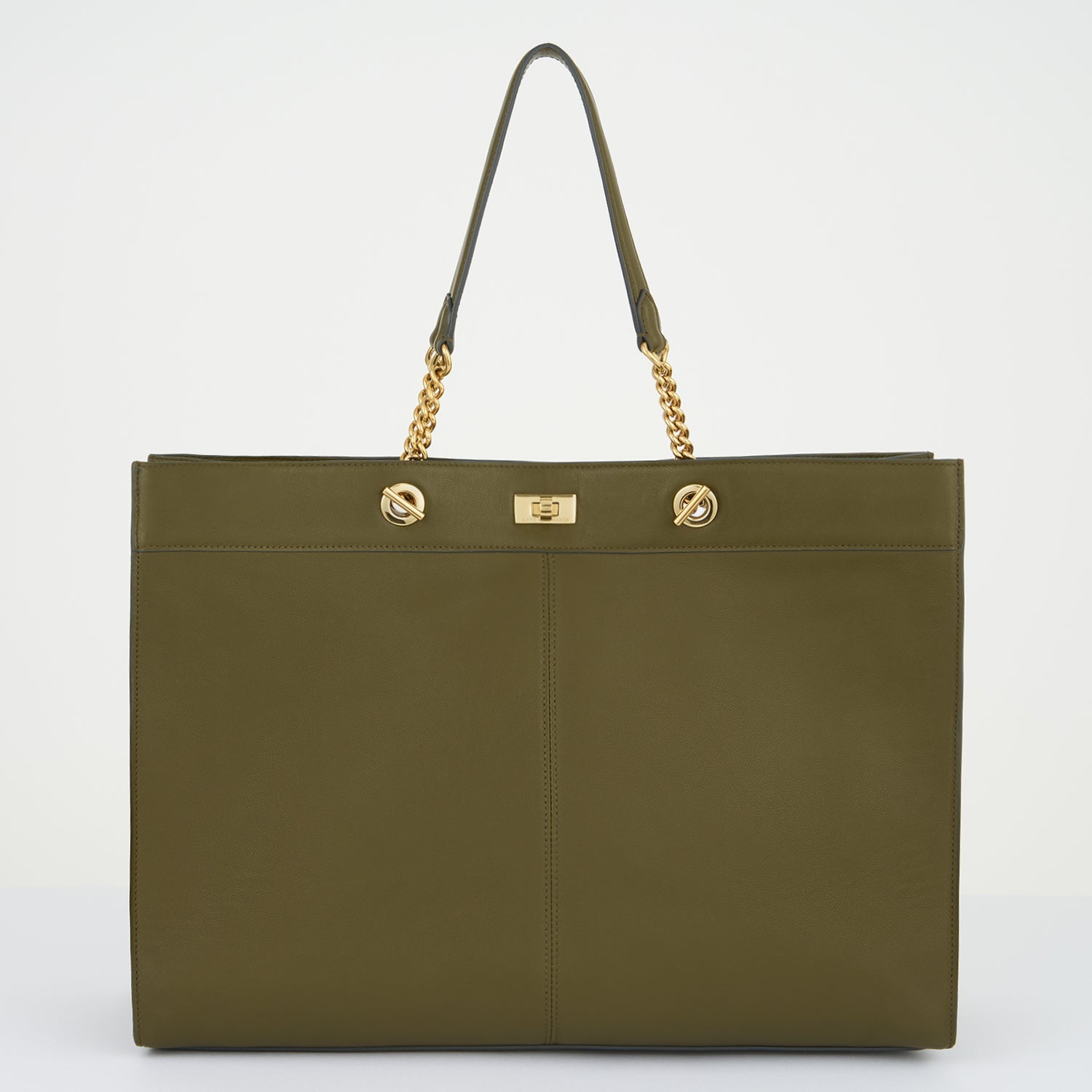 Mortimer Eyelet Chain Tote -

          
            Capra Leather in Bonsai Green -
          

          Anya Hindmarch EU
