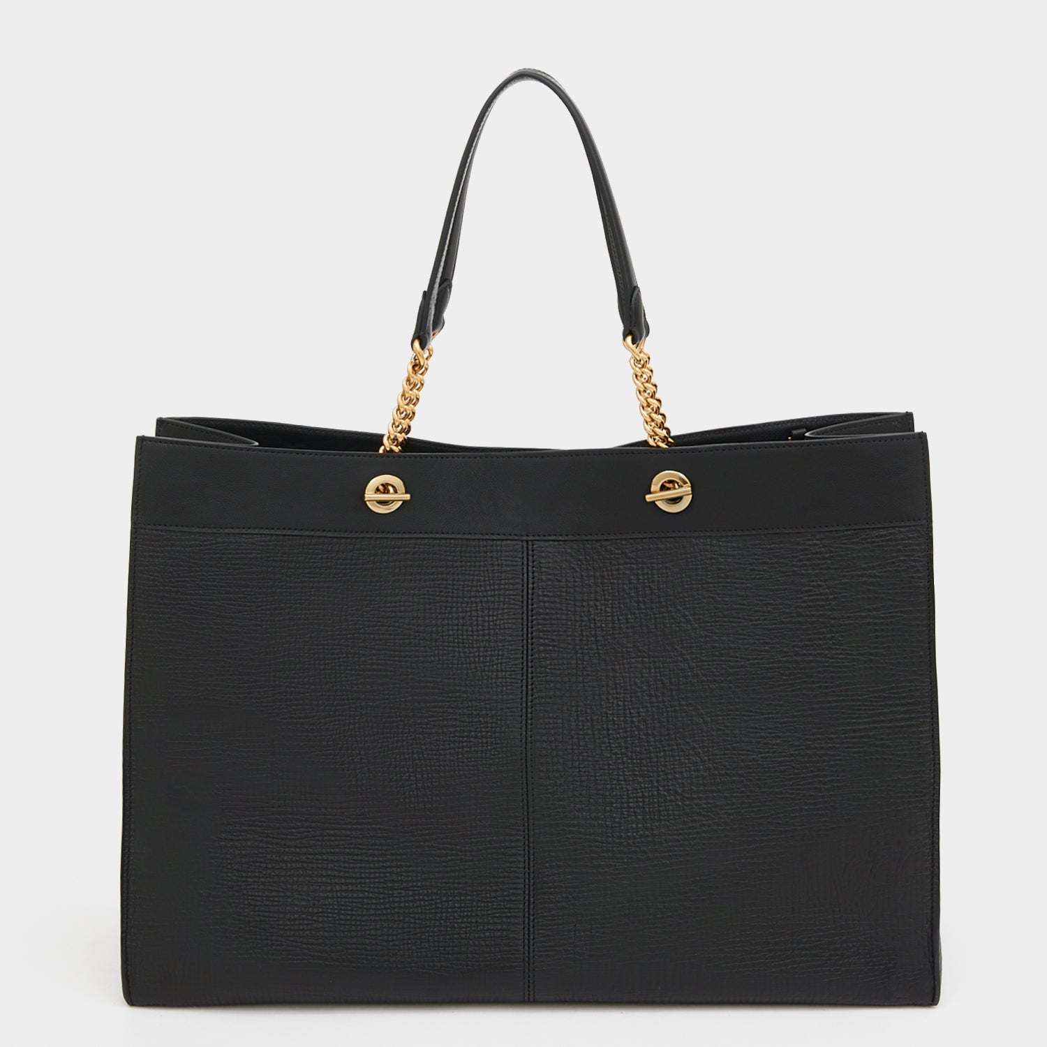 Mortimer Eyelet Tote -

          
            Crosshatch Leather in Black -
          

          Anya Hindmarch EU

