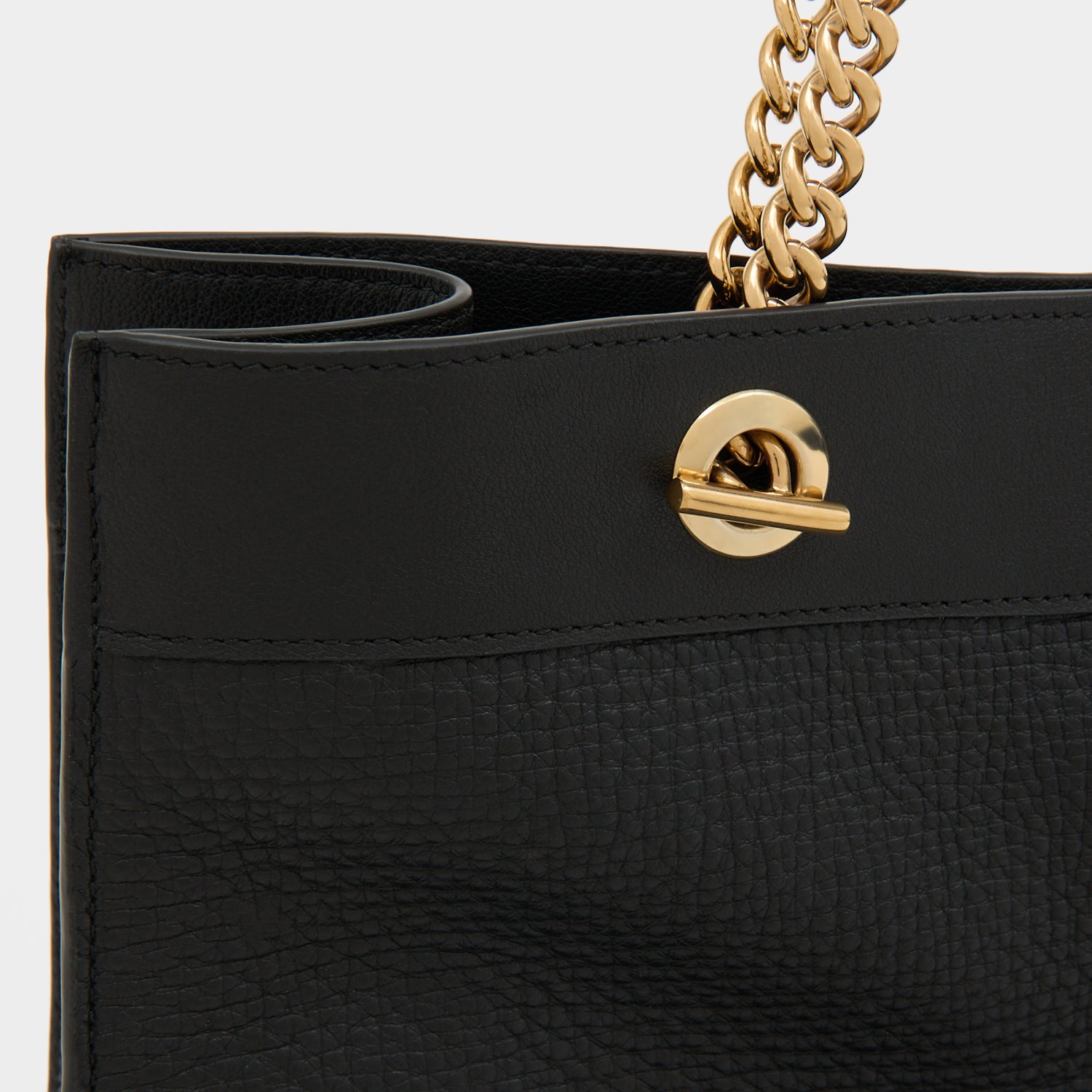 Mortimer Small Eyelet Tote -

          
            Crosshatch Leather in Black -
          

          Anya Hindmarch EU
