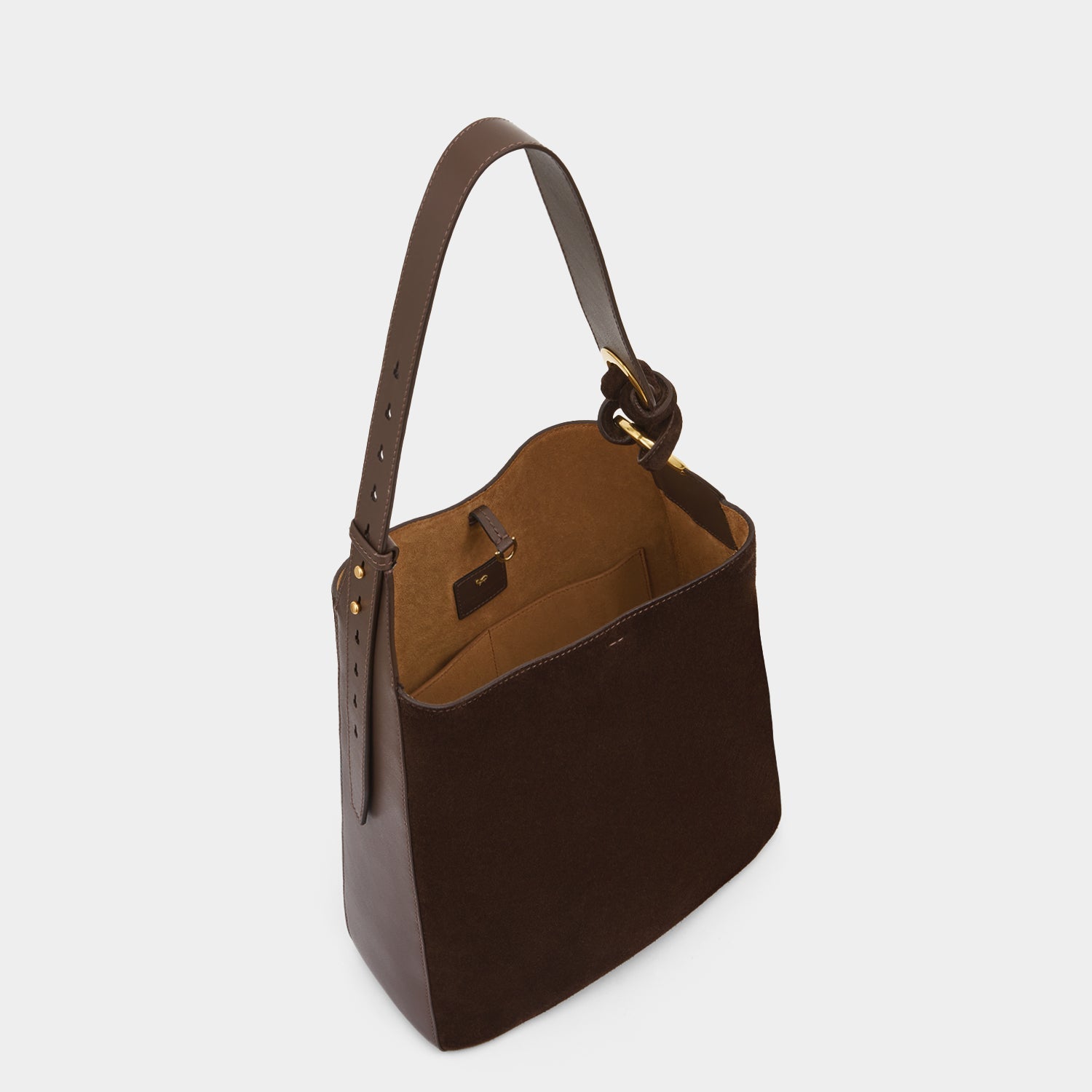 Ringo Shoulder Bag -

          
            Suede Leather in Truffle Brown -
          

          Anya Hindmarch EU
