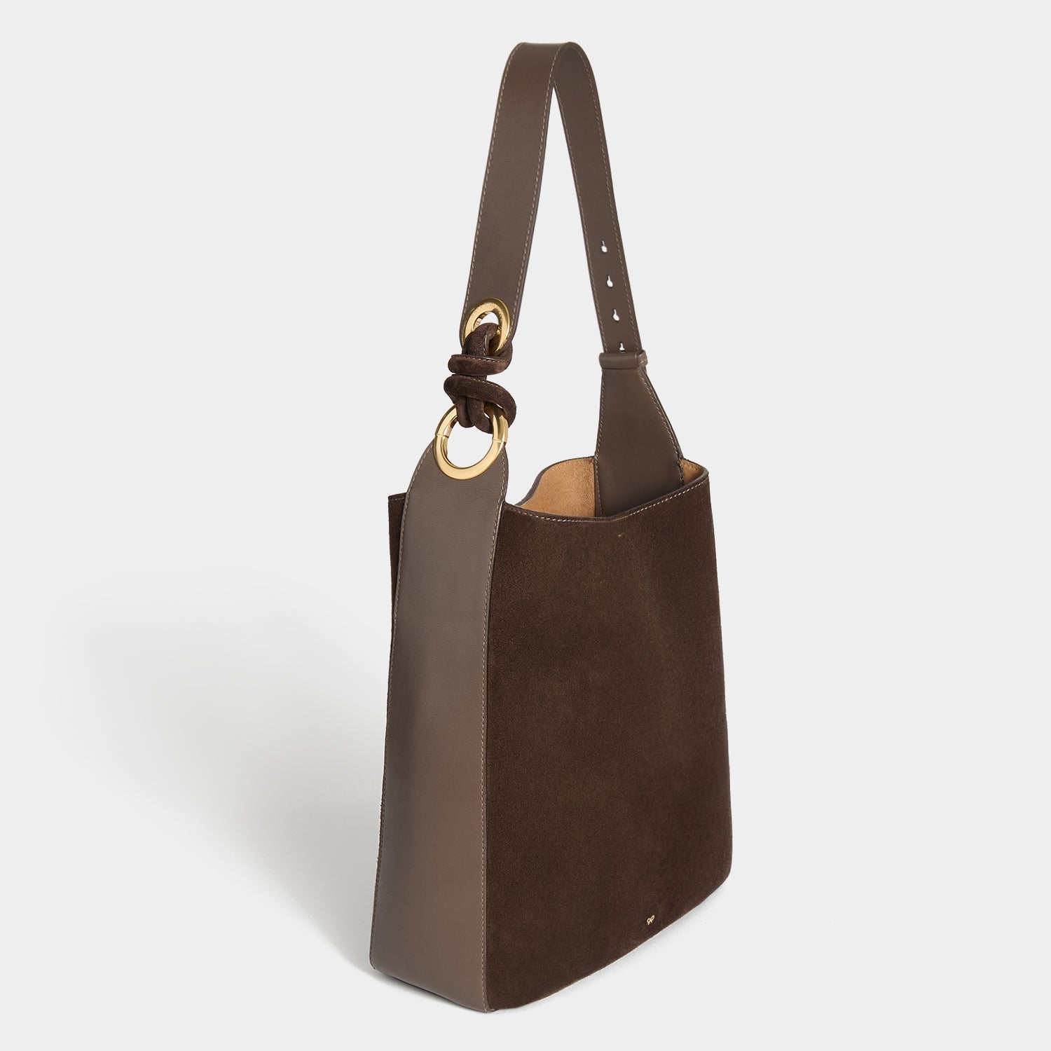 Ringo Shoulder Bag -

          
            Suede Leather in Truffle Brown -
          

          Anya Hindmarch EU
