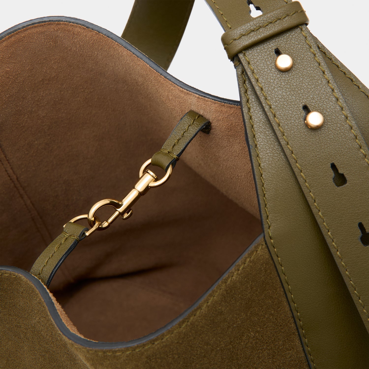 Ringo Shoulder Bag -

          
            Suede Leather in Bonsai Green -
          

          Anya Hindmarch EU
