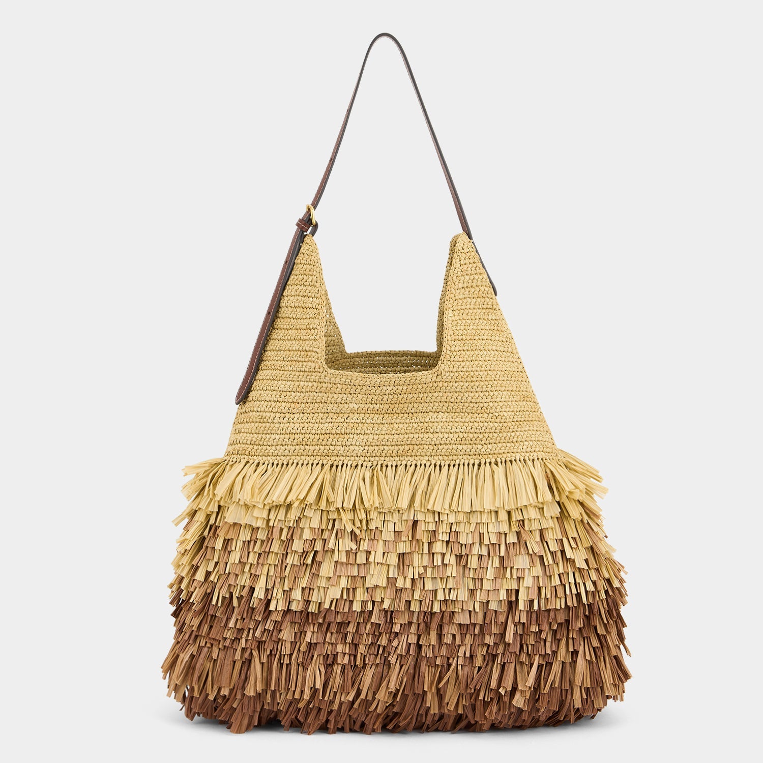 Degrade Bag Shag in Natural Raffia by anya hindmarch