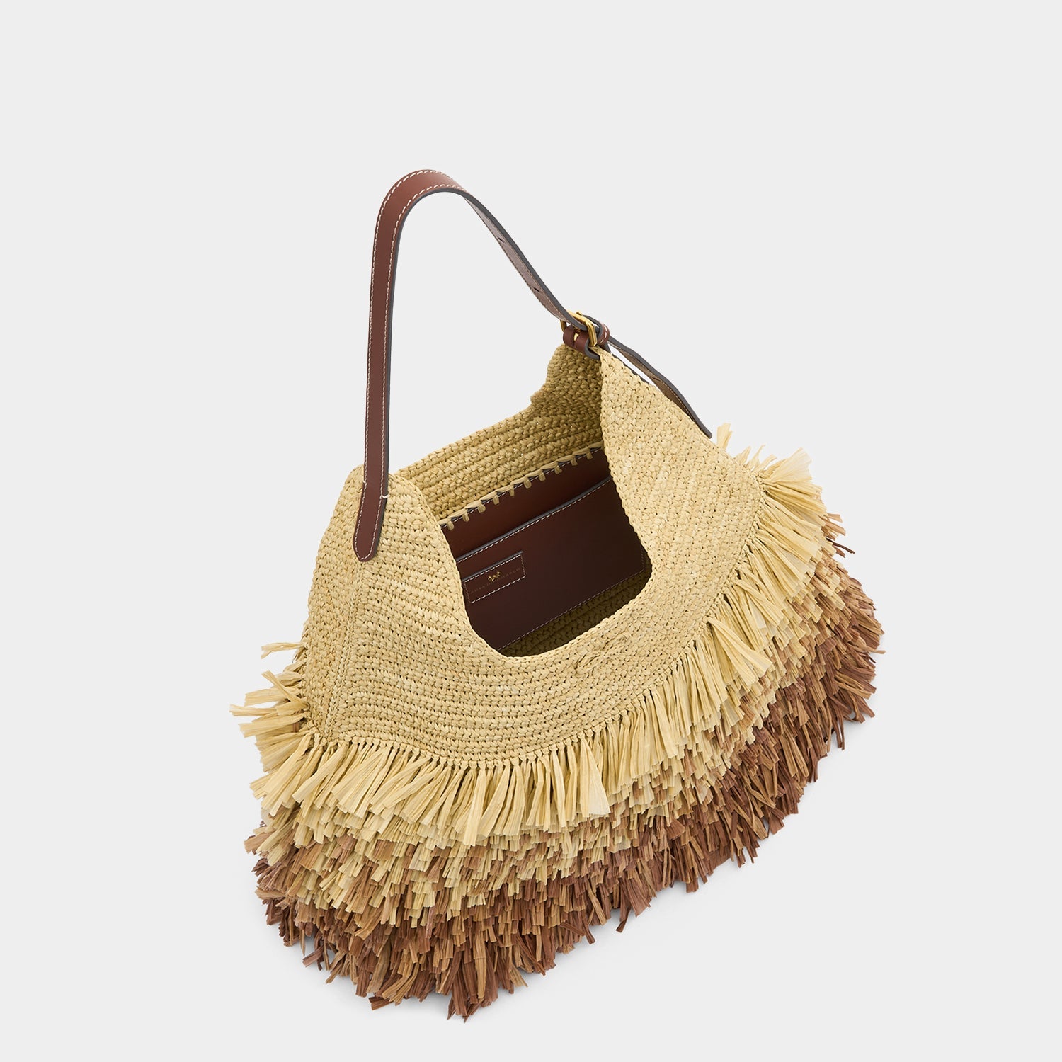 Degrade Bag Shag in Natural Raffia by anya hindmarch