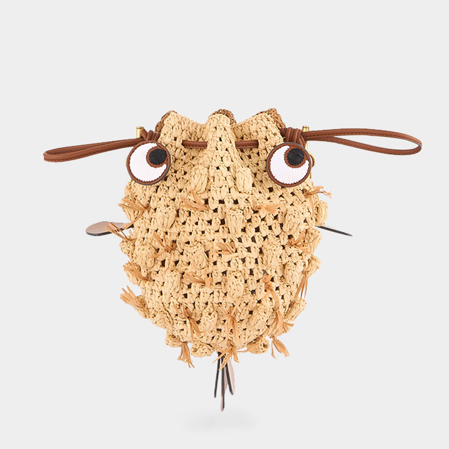 Raffia Blowfish Cross-body -

          
            Natural Raffia/Smooth Leather in Natural -
          

          Anya Hindmarch EU
