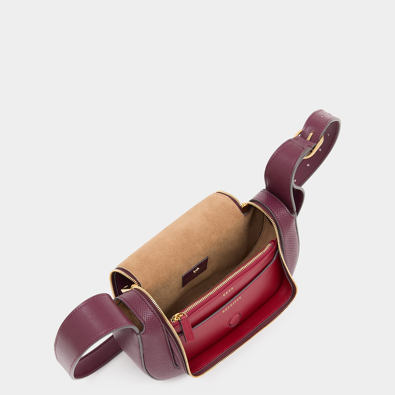 Vere Perforated Small Cross-body -

          
            Perforated Leather in Orchid Purple -
          

          Anya Hindmarch EU
