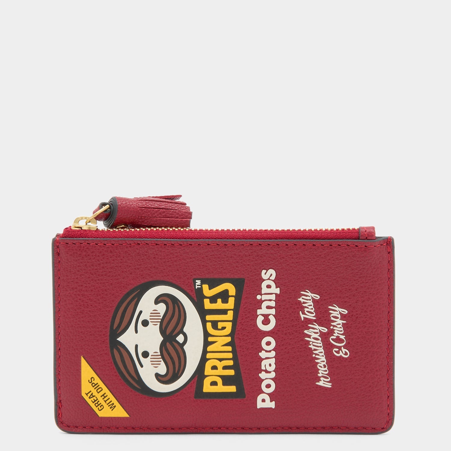 Anya Brands Pringles Zip Card Case -

          
            Smooth Leather in Vampire Red -
          

          Anya Hindmarch EU
