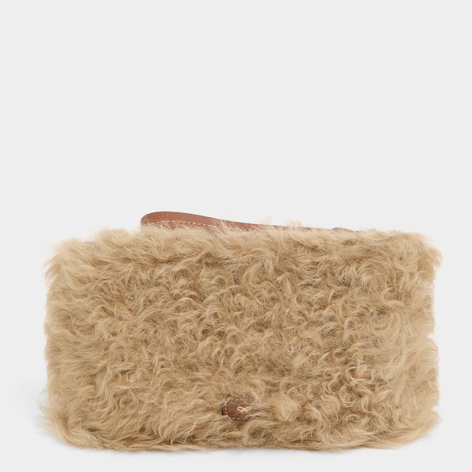 Shearling Eyes Clutch -

          
            Shearling/Smooth Leather leather in Taupe -
          

          Anya Hindmarch EU
