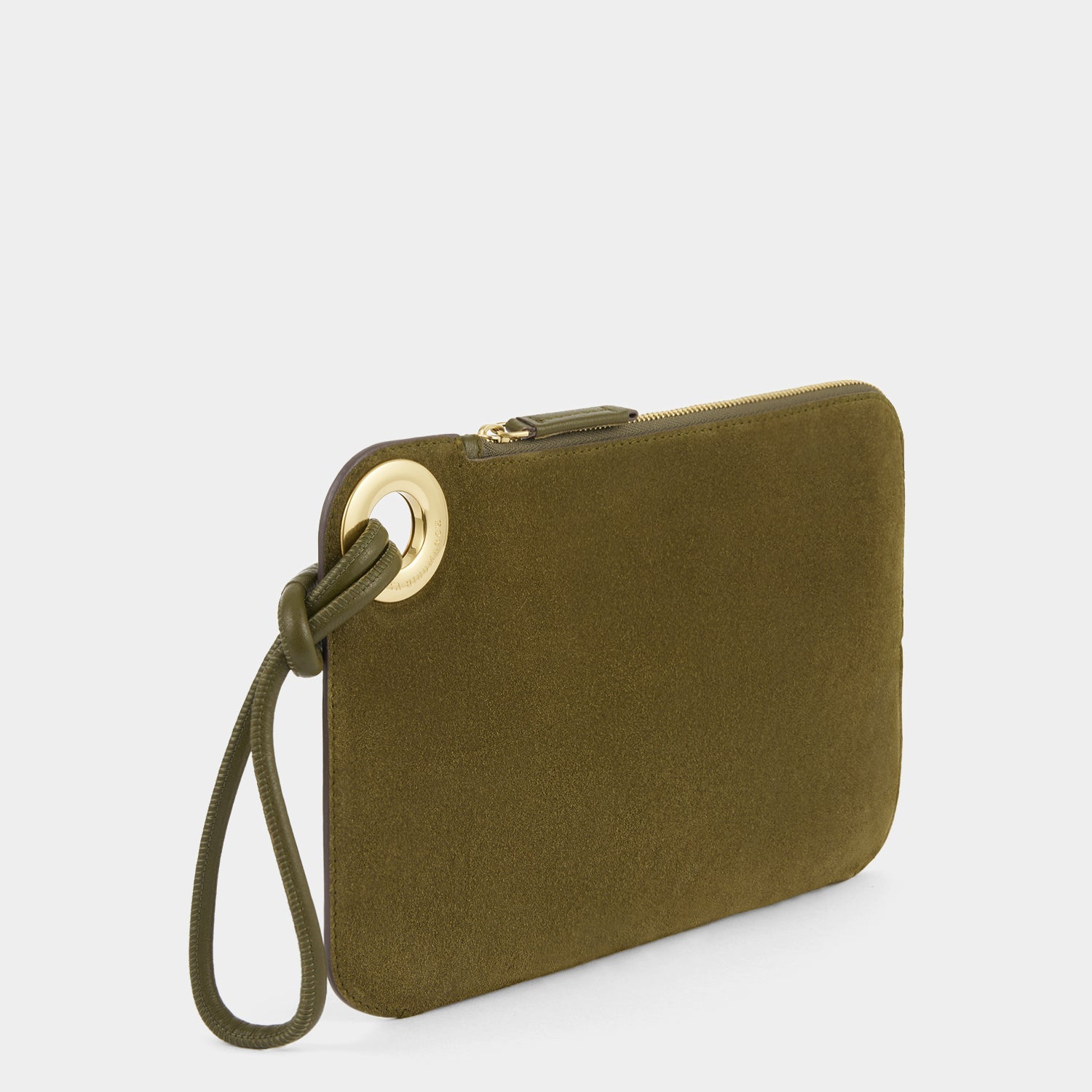 Ringo Clutch -

          
            Suede Leather in Bonsai Green -
          

          Anya Hindmarch EU
