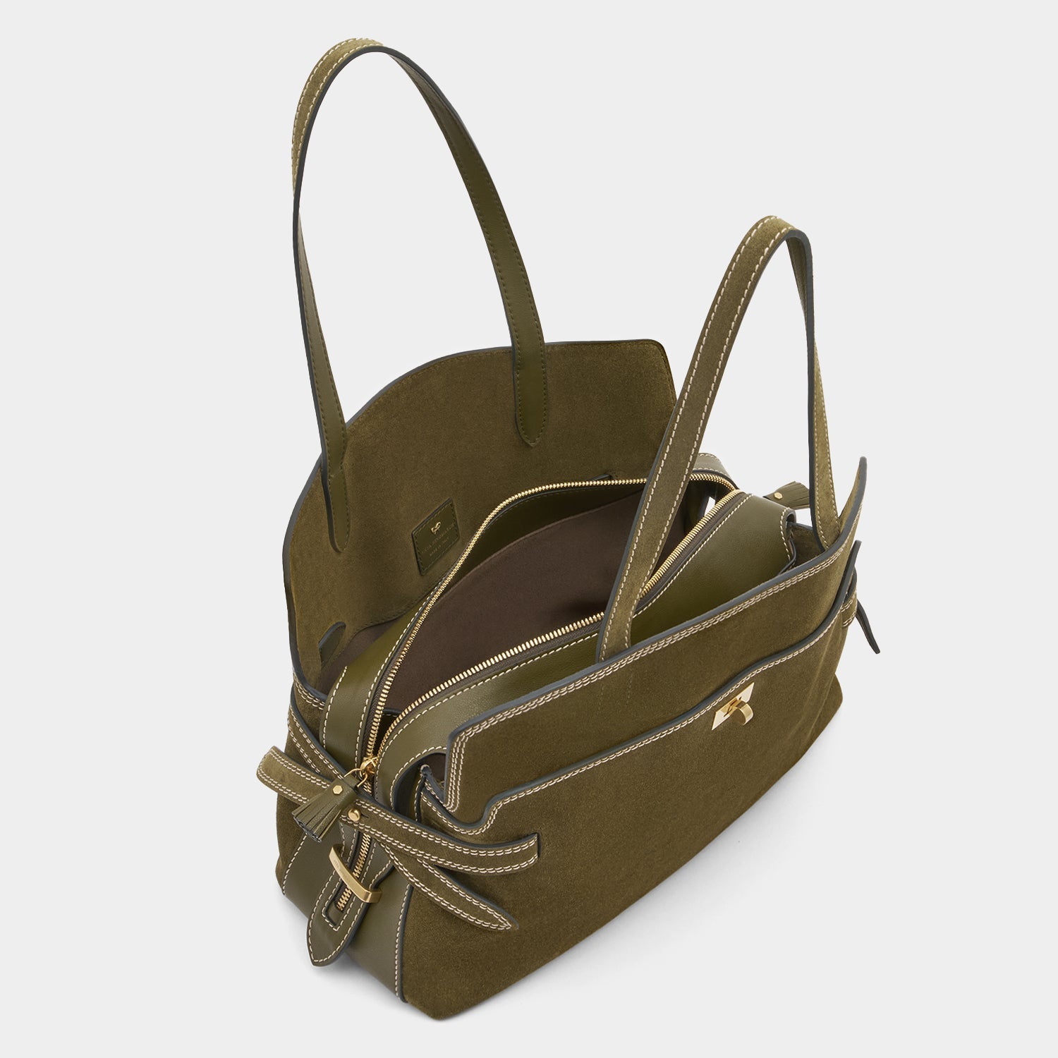 Wilson Stitch Shoulder Bag -

          
            Suede Leather in Bonsai Green -
          

          Anya Hindmarch EU
