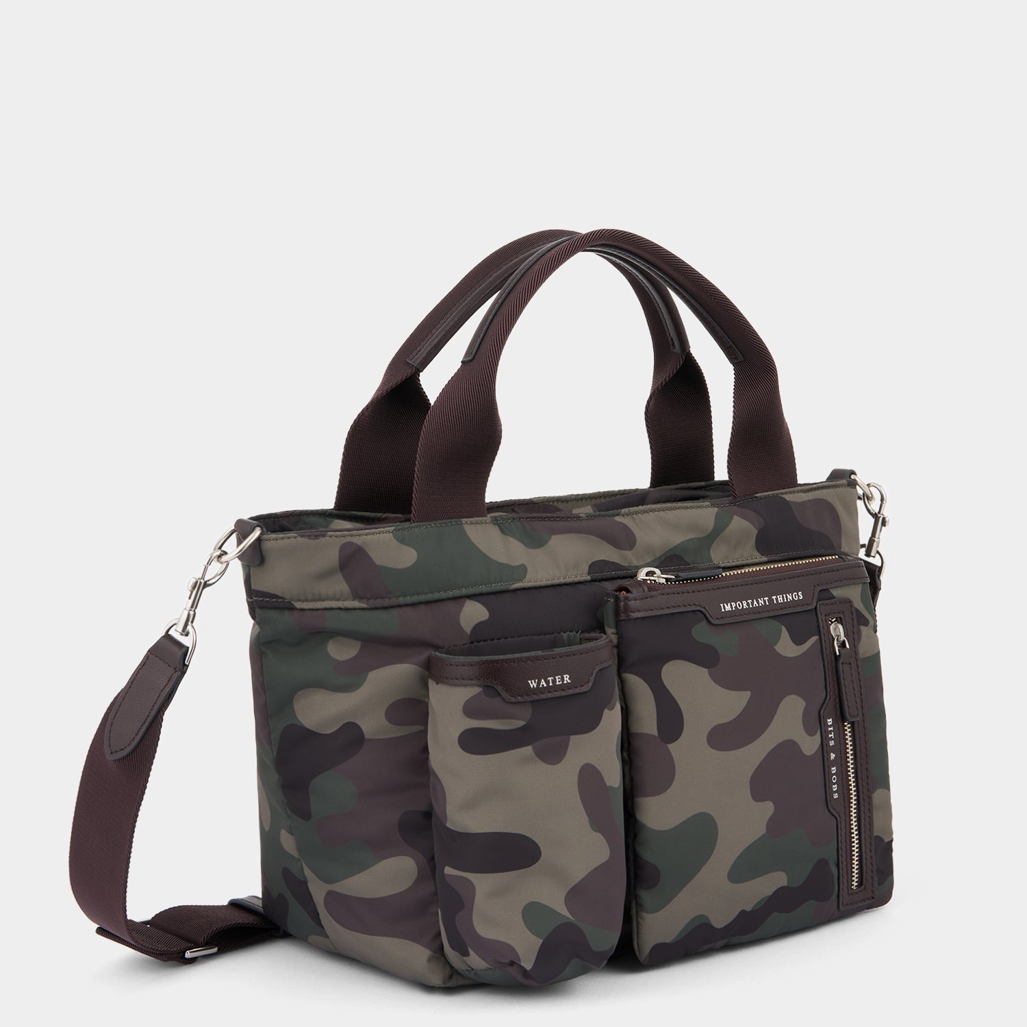 Camouflage E/W Multi Pocket Mini Cross-body Tote -

          
            Nylon in Camouflage -
          

          Anya Hindmarch EU
