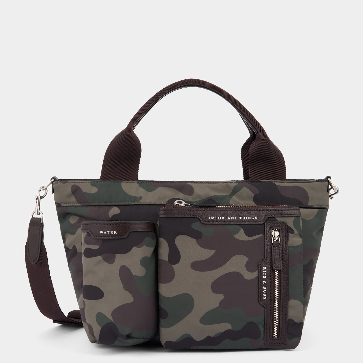 Camouflage E/W Multi Pocket Mini Cross-body Tote -

          
            Nylon in Camouflage -
          

          Anya Hindmarch EU
