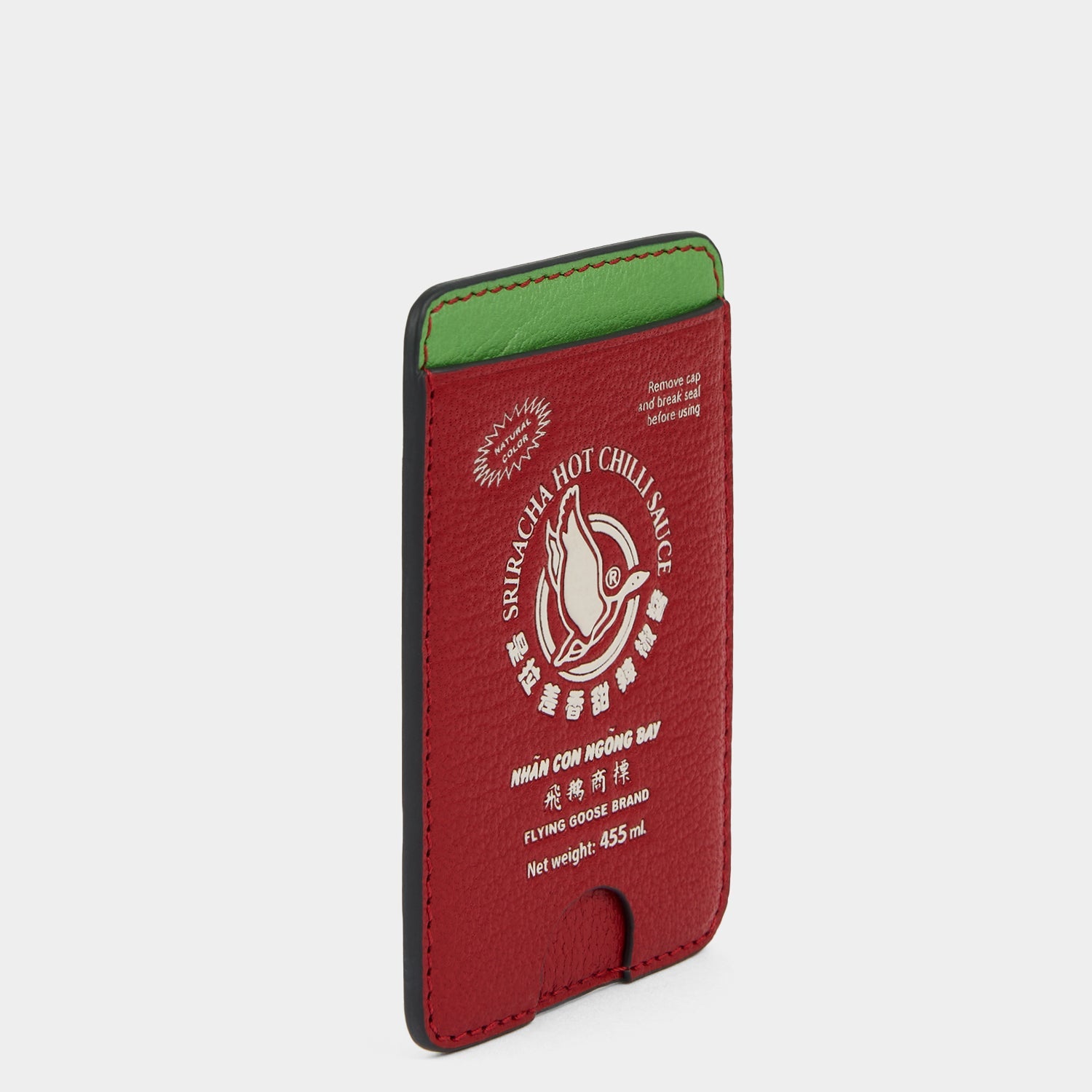 Anya Brands Flying Goose Sriracha Magnetic Card Case -

          
            Smooth Leather in Russet Red -
          

          Anya Hindmarch EU
