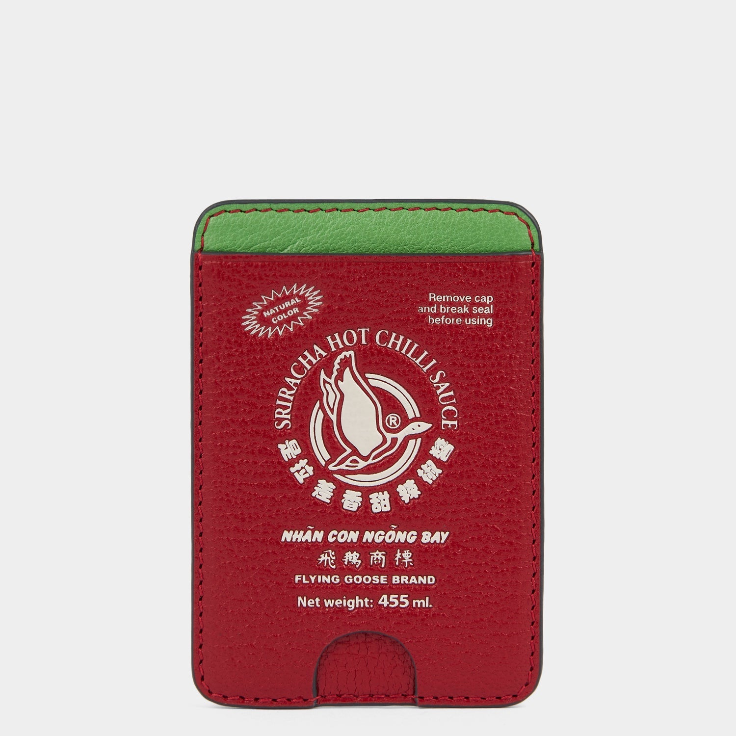 Anya Brands Flying Goose Sriracha Magnetic Card Case -

          
            Smooth Leather in Russet Red -
          

          Anya Hindmarch EU
