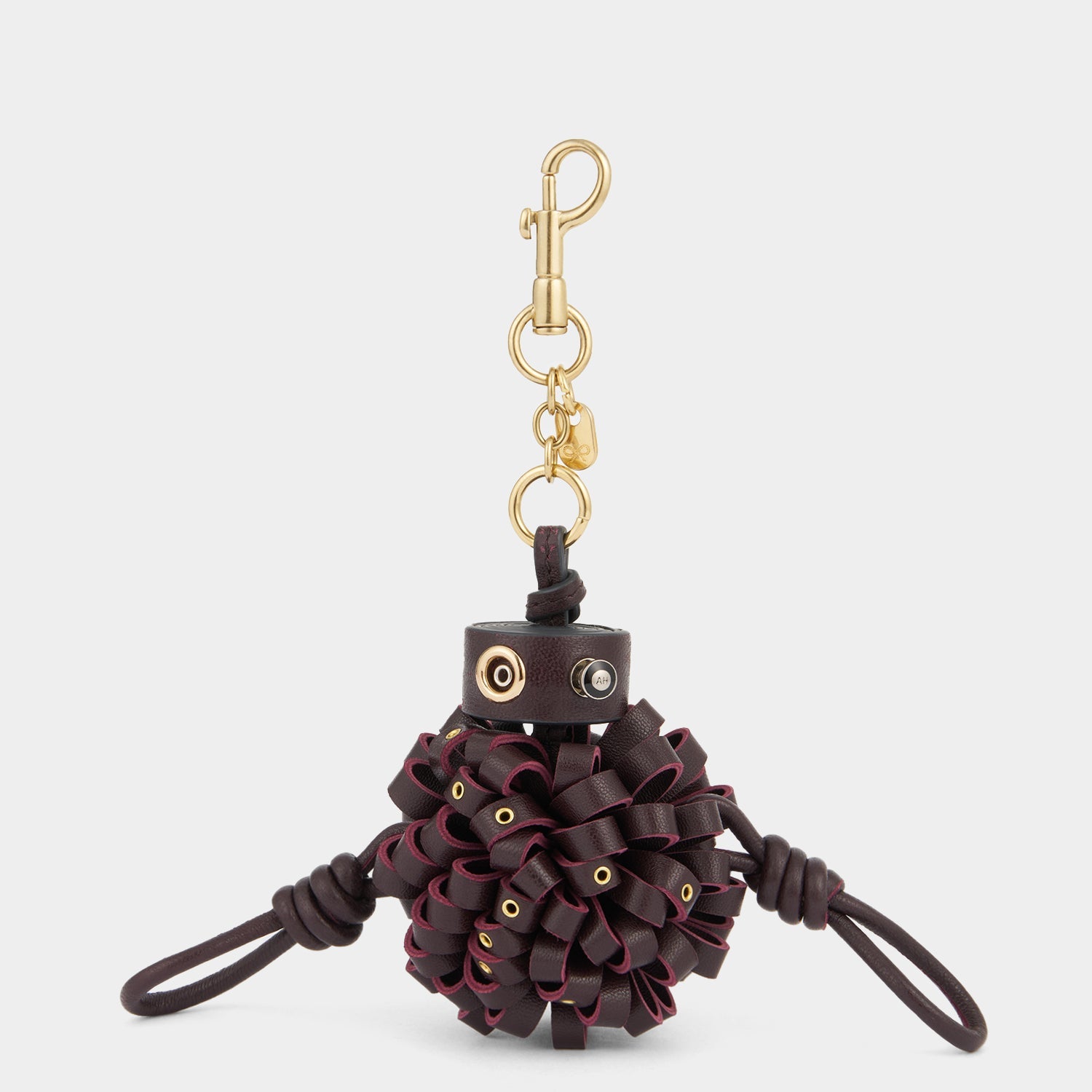 Eyelet Character Charm -

          
            Smooth Leather in Grape Purple -
          

          Anya Hindmarch EU
