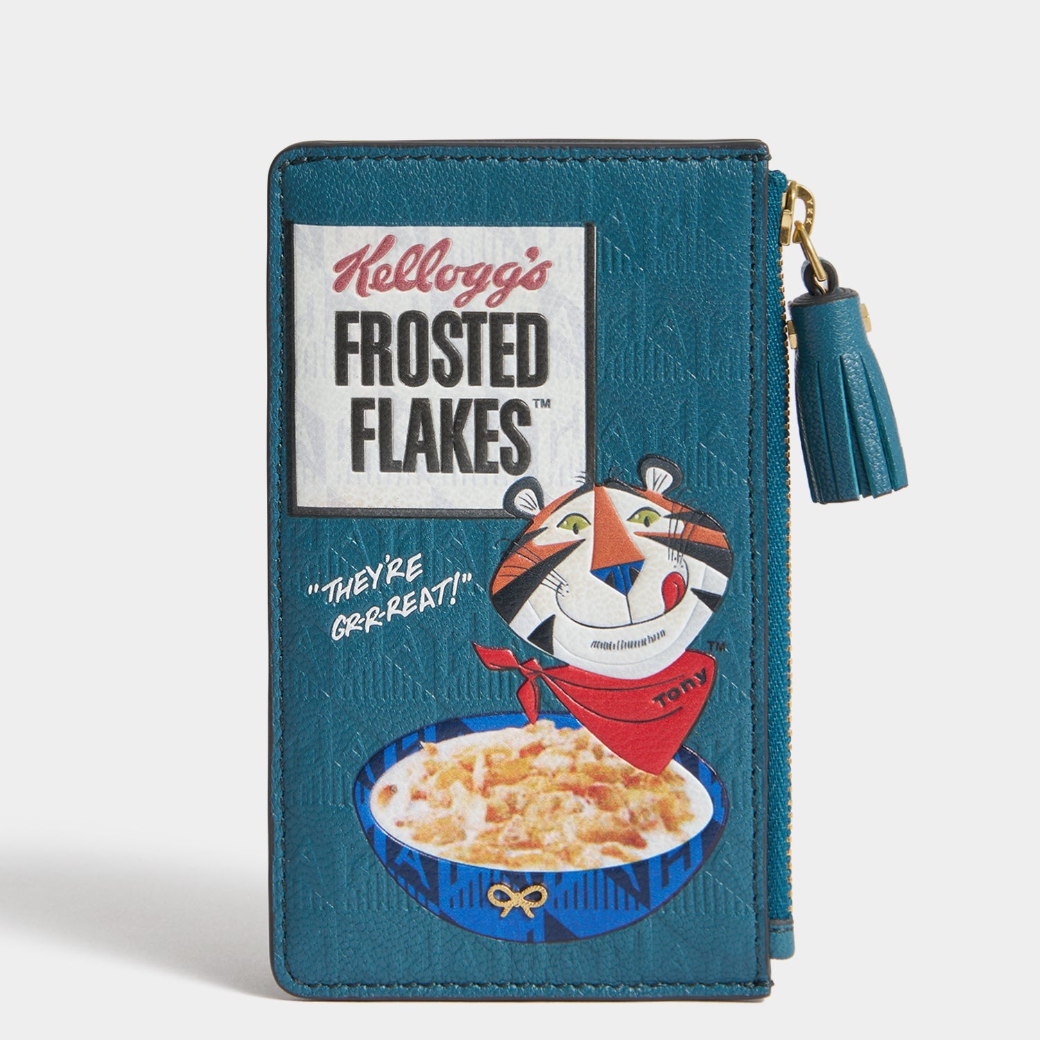 Anya Brands Frosted Flakes Zip Card Case -

          
            Capra Leather in Light Petrol -
          

          Anya Hindmarch EU
