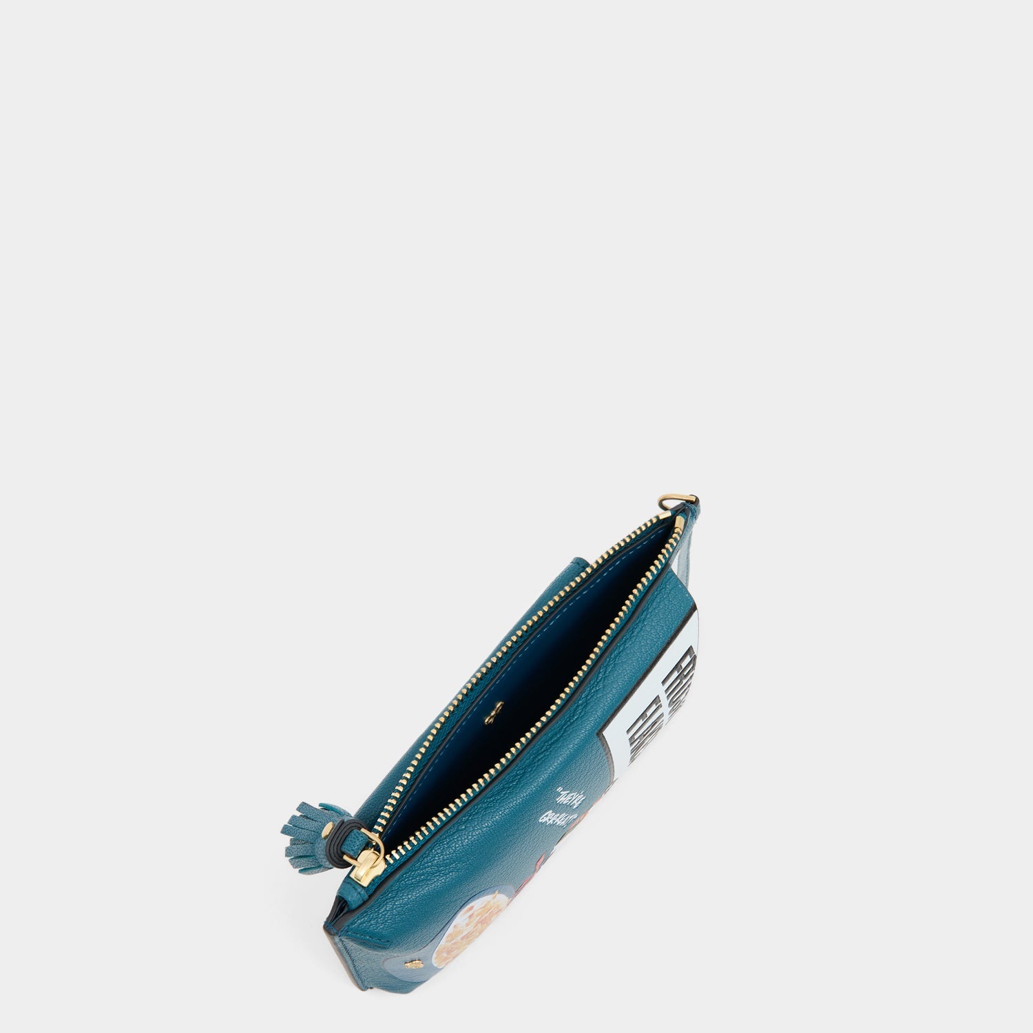 Anya Brands Frosted Flakes Zip Phone Pouch -

          
            Shiny Capra Leather in Light Petrol -
          

          Anya Hindmarch EU
