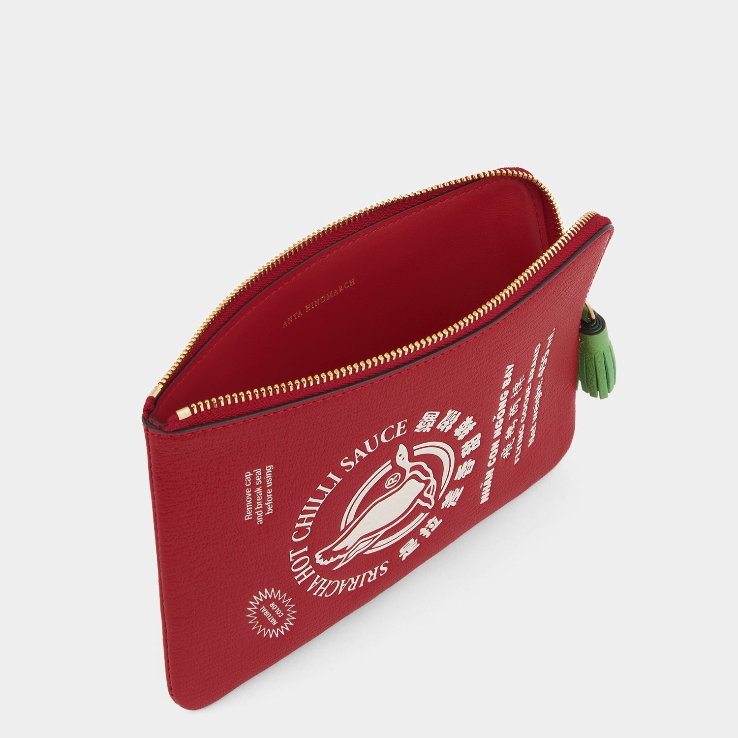 Anya Brands Flying Goose Sriracha Zip Loose Pocket -

          
            Smooth Leather in Russet Red -
          

          Anya Hindmarch EU
