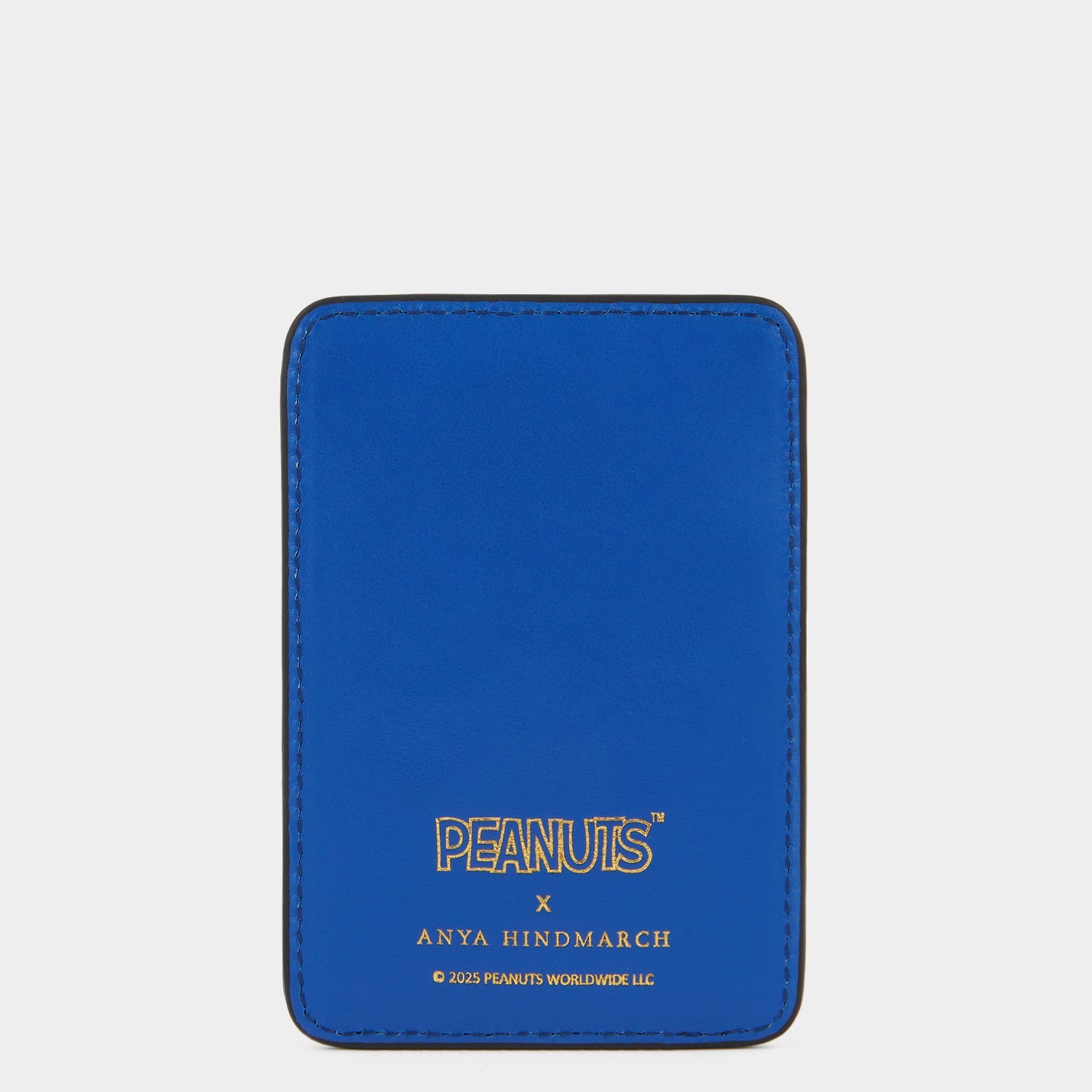 Peanuts Snoopy Magnetic Card Case -

          
            Capra Leather in Monday Blue -
          

          Anya Hindmarch EU

