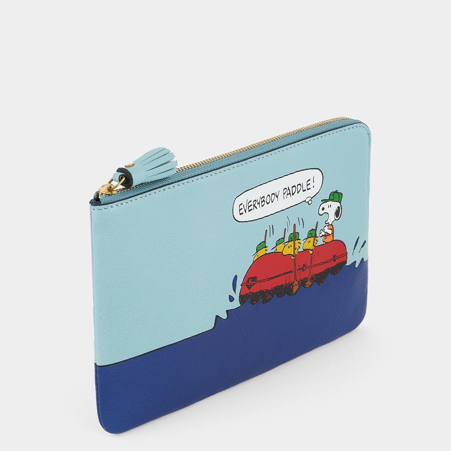 Peanuts Snoopy Zip Loose Pocket -

          
            Capra Leather in Mayan Blue -
          

          Anya Hindmarch EU
