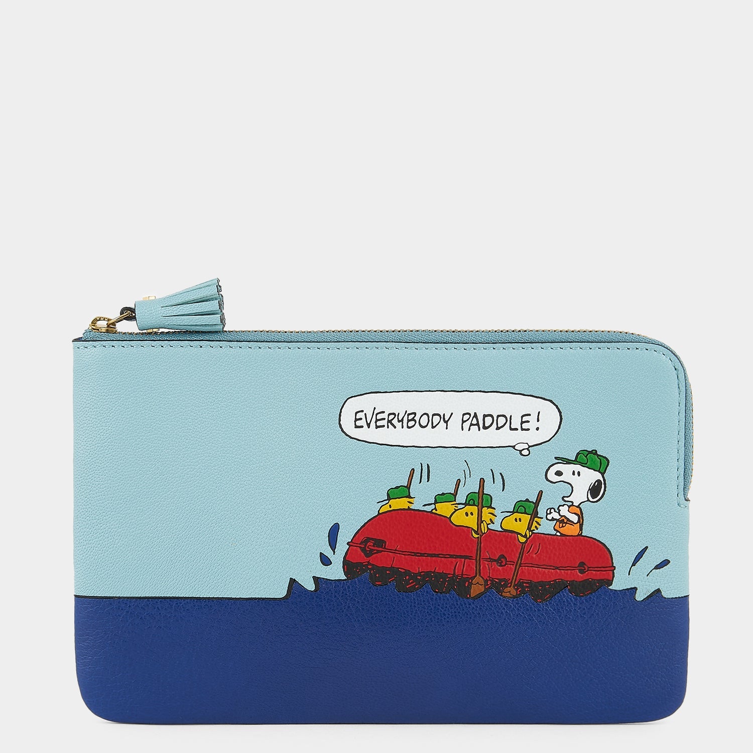 Peanuts Snoopy Zip Loose Pocket -

          
            Capra Leather in Mayan Blue -
          

          Anya Hindmarch EU
