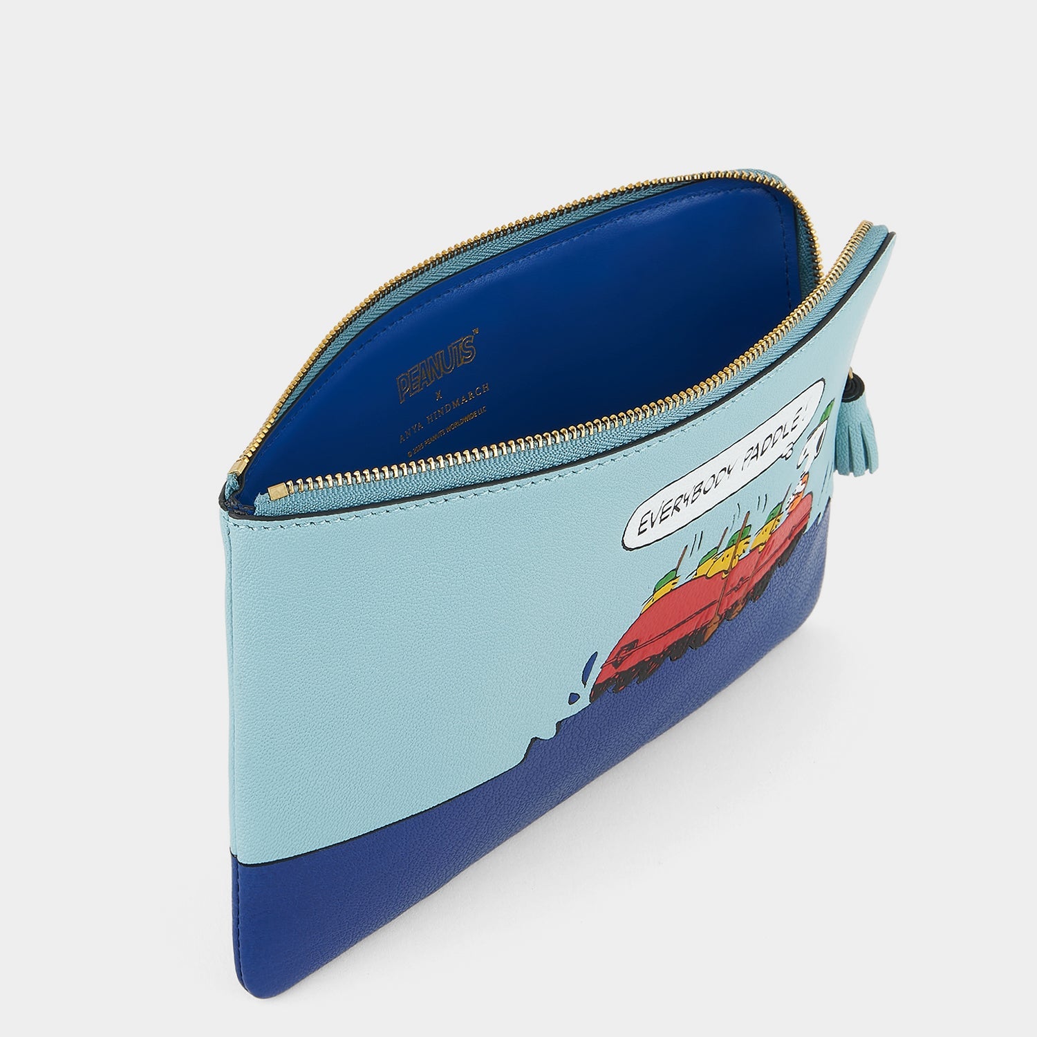 Peanuts Snoopy Zip Loose Pocket -

          
            Capra Leather in Mayan Blue -
          

          Anya Hindmarch EU
