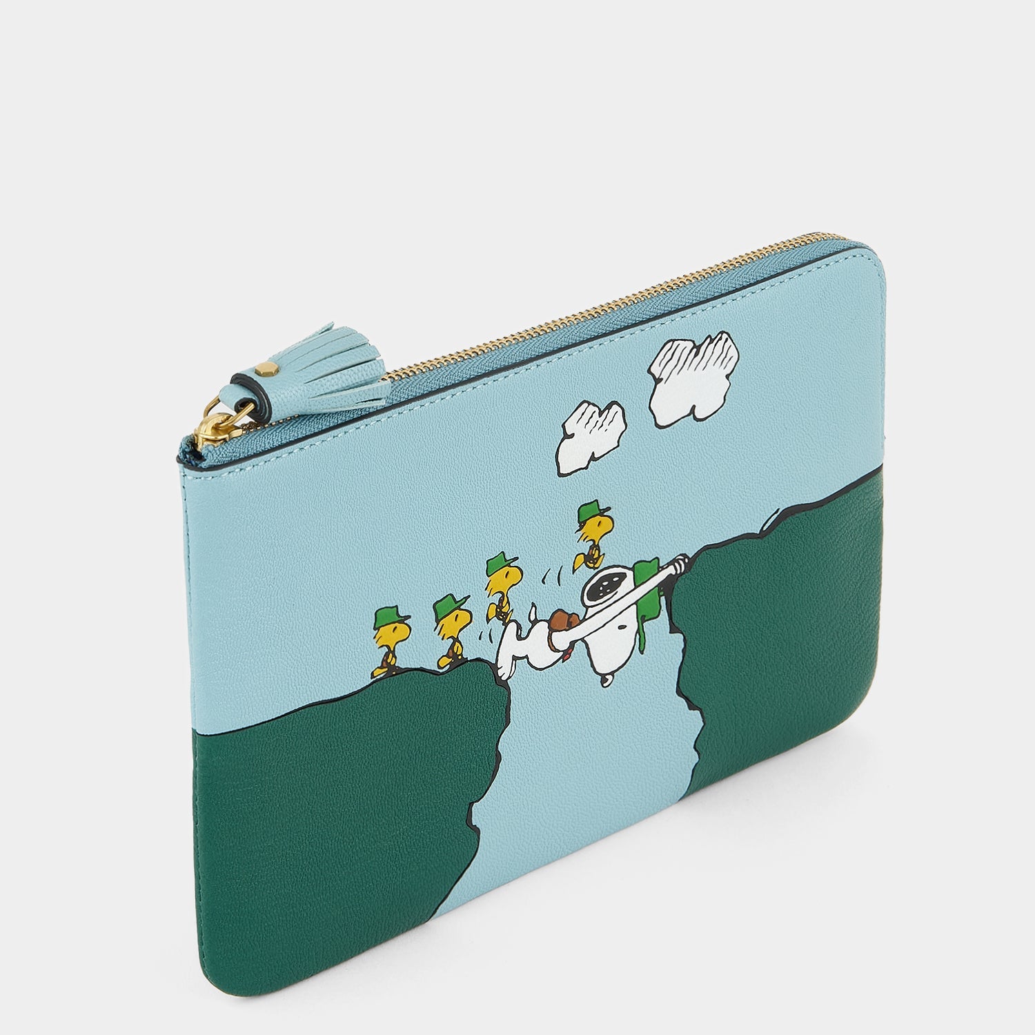 Peanuts Snoopy Zip Loose Pocket -

          
            Capra Leather in Mayan Blue -
          

          Anya Hindmarch EU
