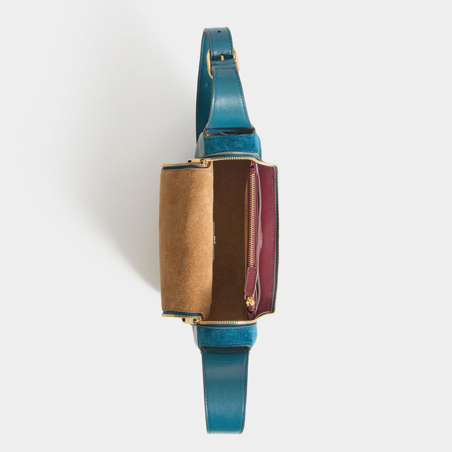 Vere Cross-body -

          
            Suede Leather/Calf Leather in Dark Petrol Blue -
          

          Anya Hindmarch EU
