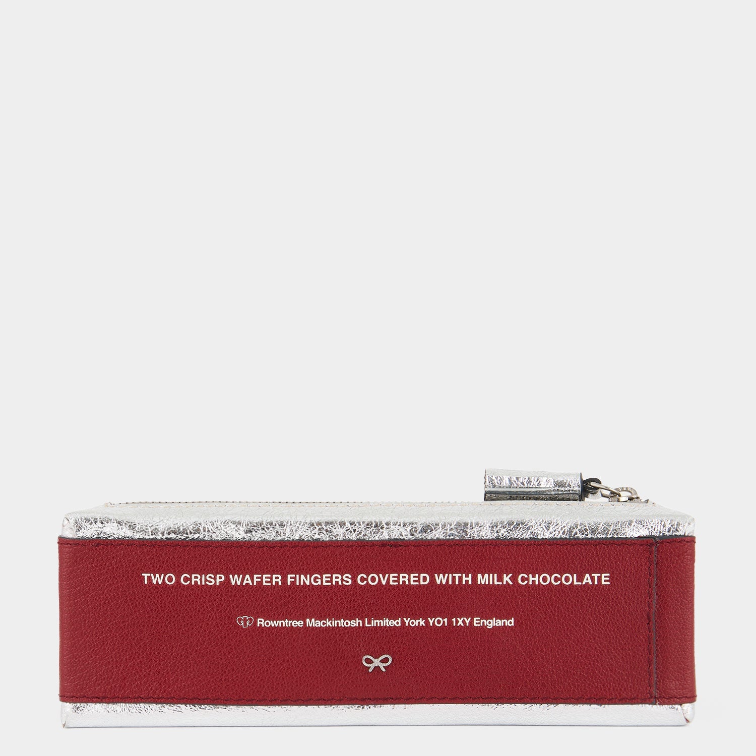 Anya Brands Kit Kat Pencil Case -

          
            Calf Leather in Red and Metallic Silver -
          

          Anya Hindmarch EU
