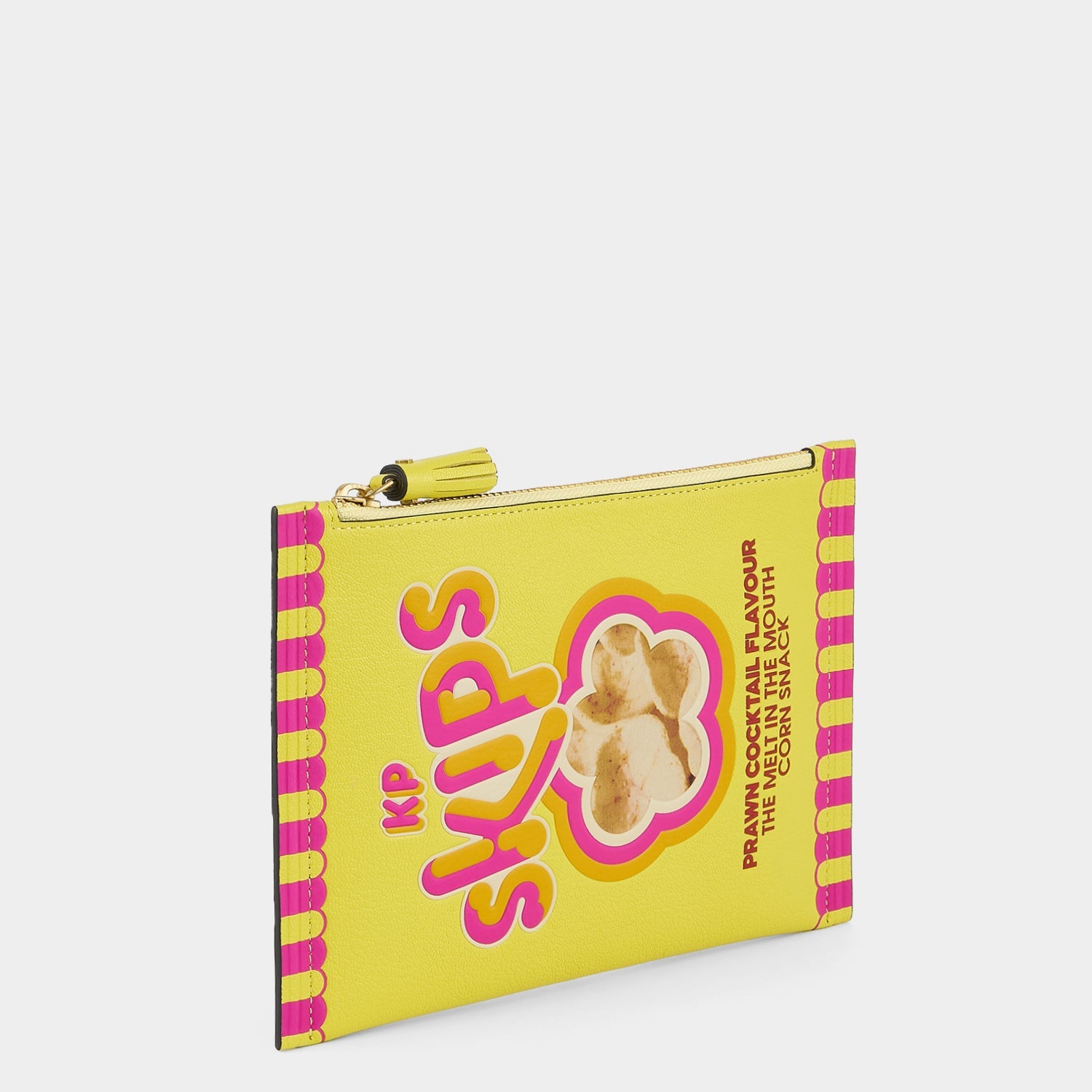 Anya Brands Skips Pouch -

          
            Calf Leather in Scampi Yellow -
          

          Anya Hindmarch EU
