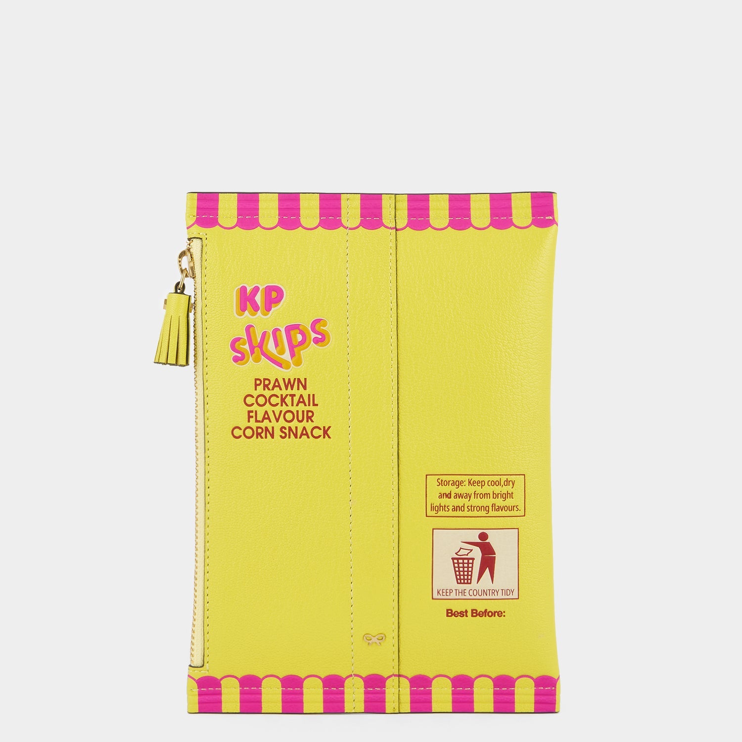 Anya Brands Skips Pouch -

          
            Calf Leather in Scampi Yellow -
          

          Anya Hindmarch EU
