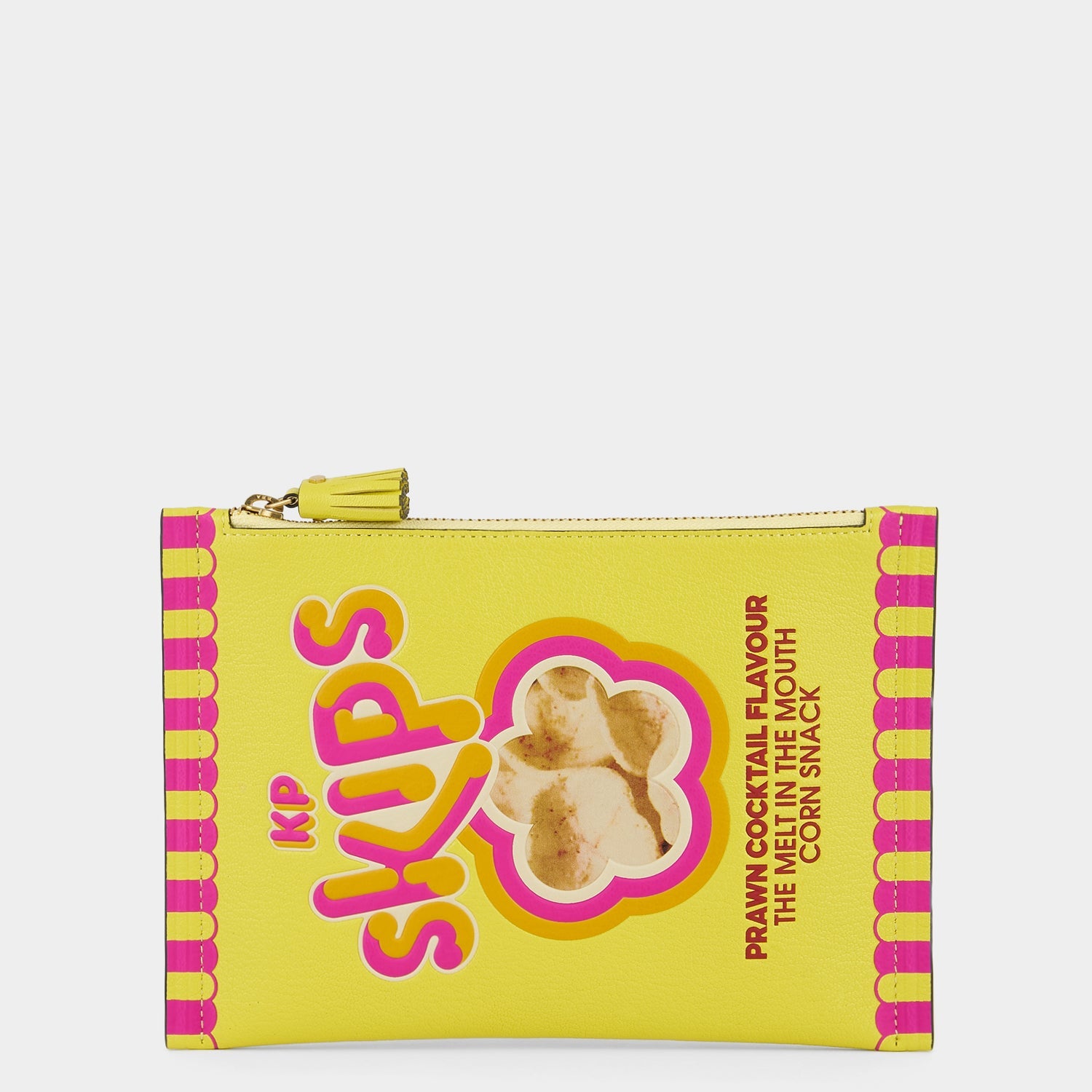 Anya Brands Skips Pouch -

          
            Calf Leather in Scampi Yellow -
          

          Anya Hindmarch EU
