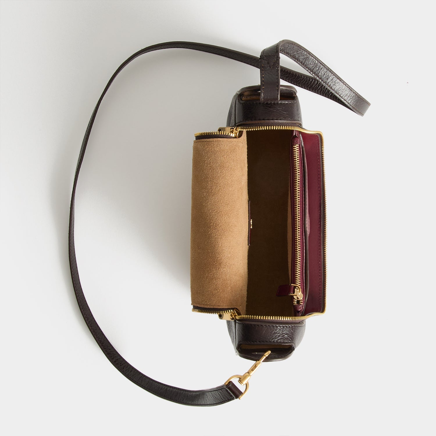 Vere Two-Way Cross-body -

          
            Calf leather in Chocolate brown -
          

          Anya Hindmarch EU
