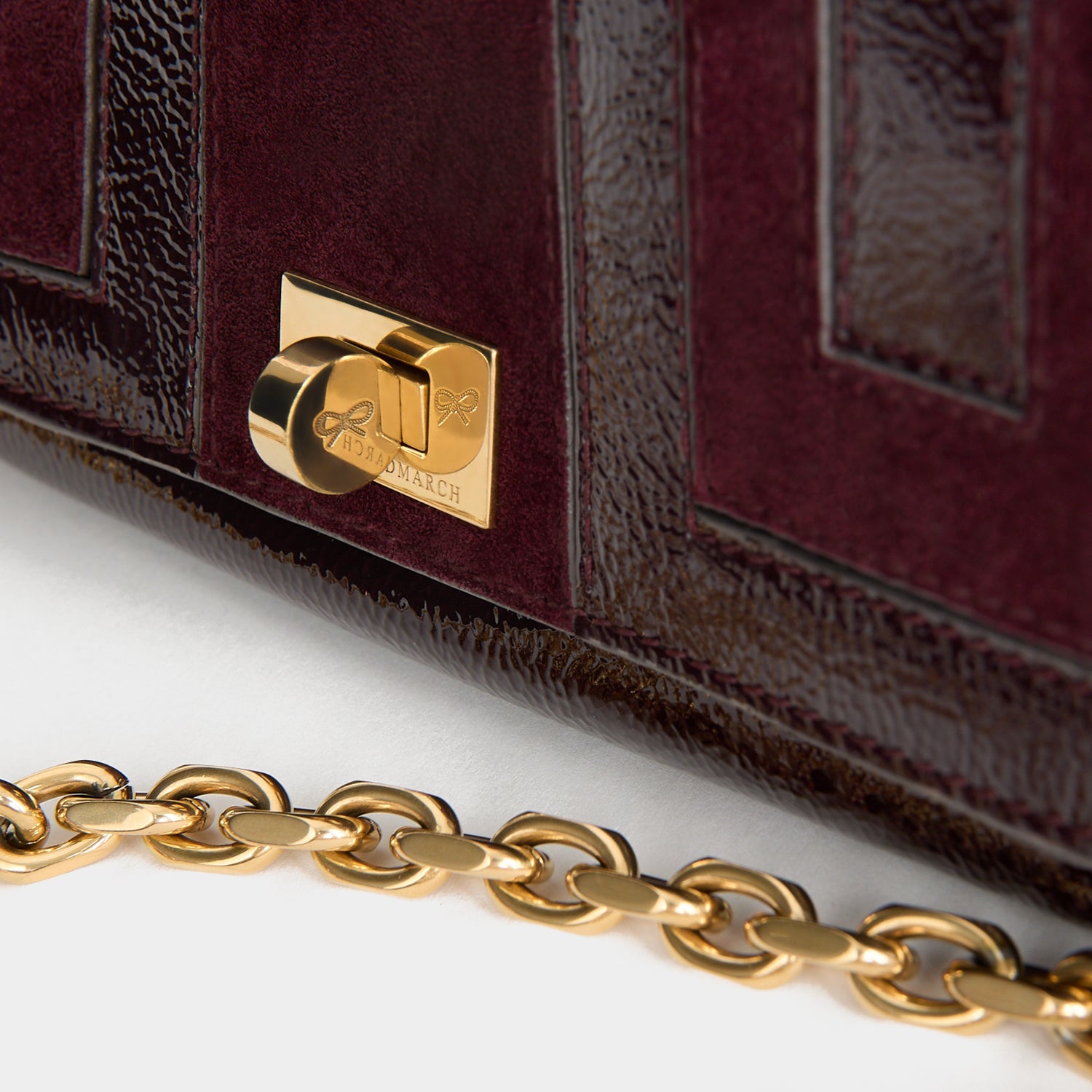 Mortimer Cross-body -

          
            Suede Leather in Grape -
          

          Anya Hindmarch EU
