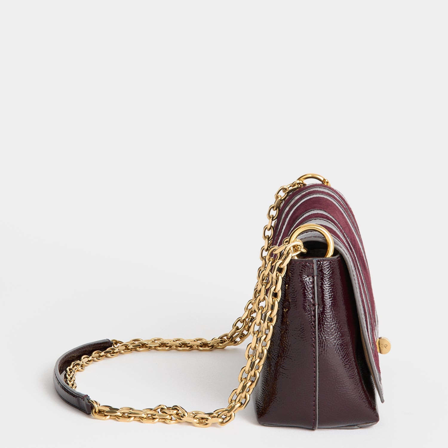 Mortimer Cross-body -

          
            Suede Leather in Grape -
          

          Anya Hindmarch EU
