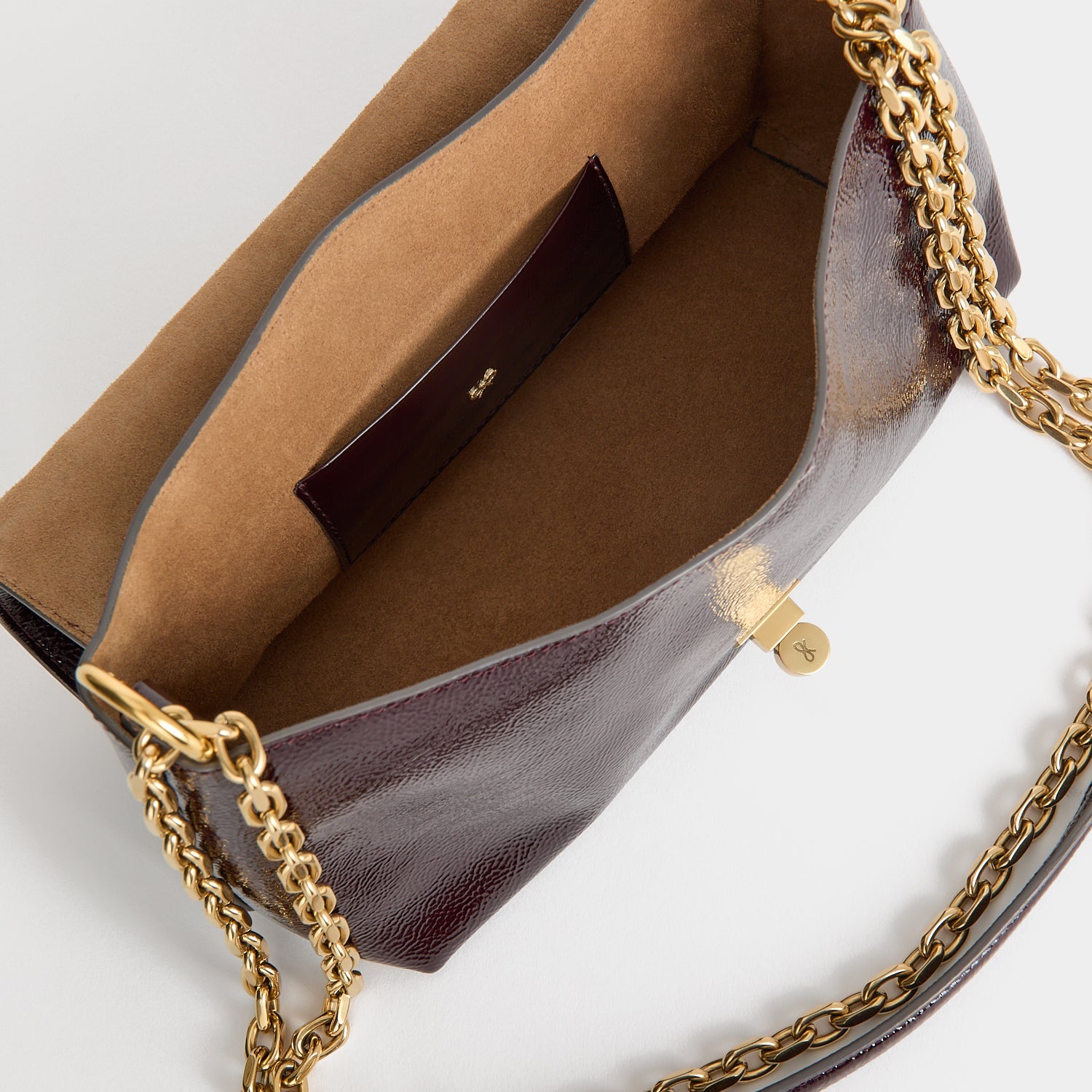 Mortimer Cross-body -

          
            Suede Leather in Grape -
          

          Anya Hindmarch EU
