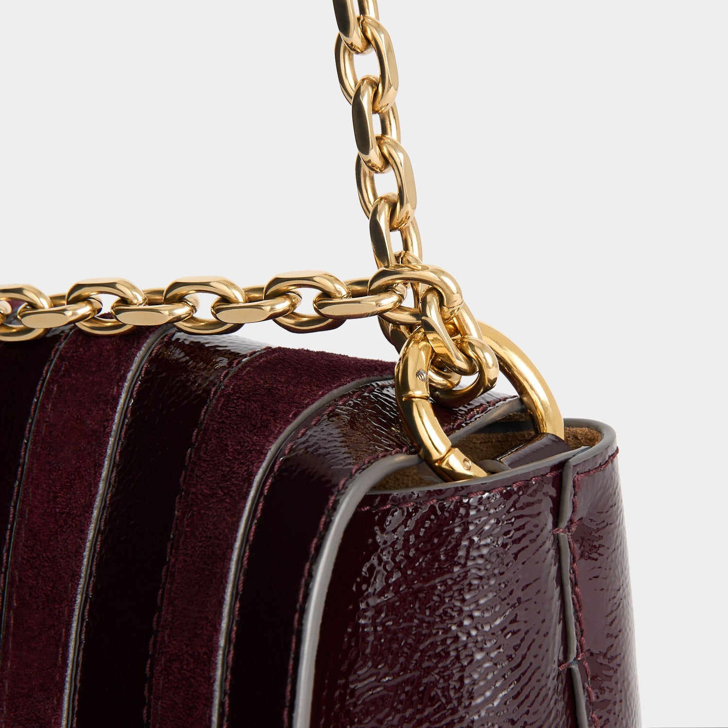 Mortimer Cross-body -

          
            Suede Leather in Grape -
          

          Anya Hindmarch EU
