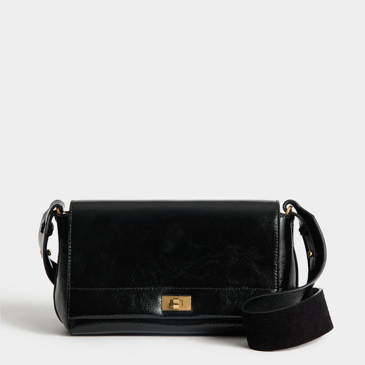 Mortimer Cross-body -

          
            Suede Leather in Black -
          

          Anya Hindmarch EU
