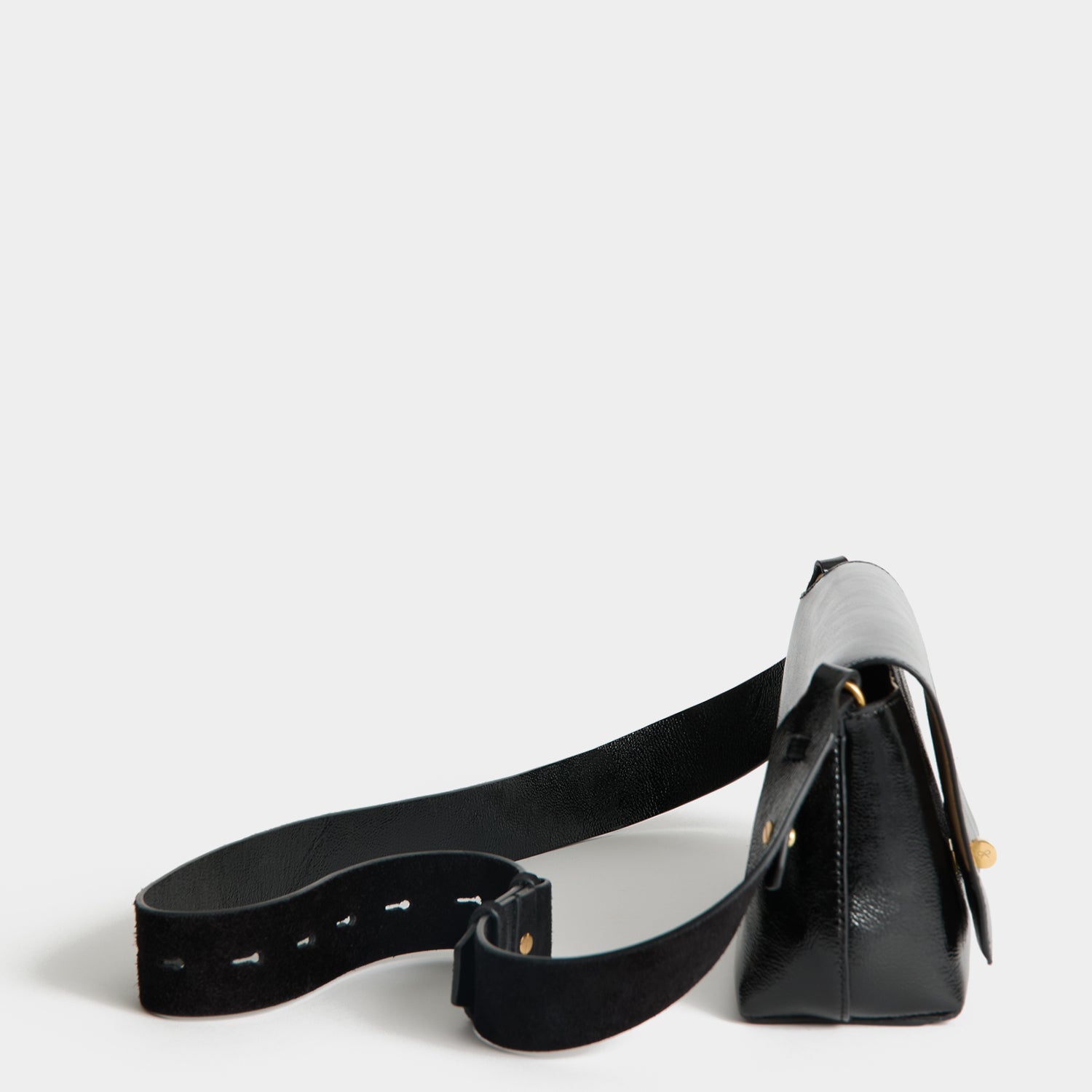 Mortimer Cross-body -

          
            Suede Leather in Black -
          

          Anya Hindmarch EU
