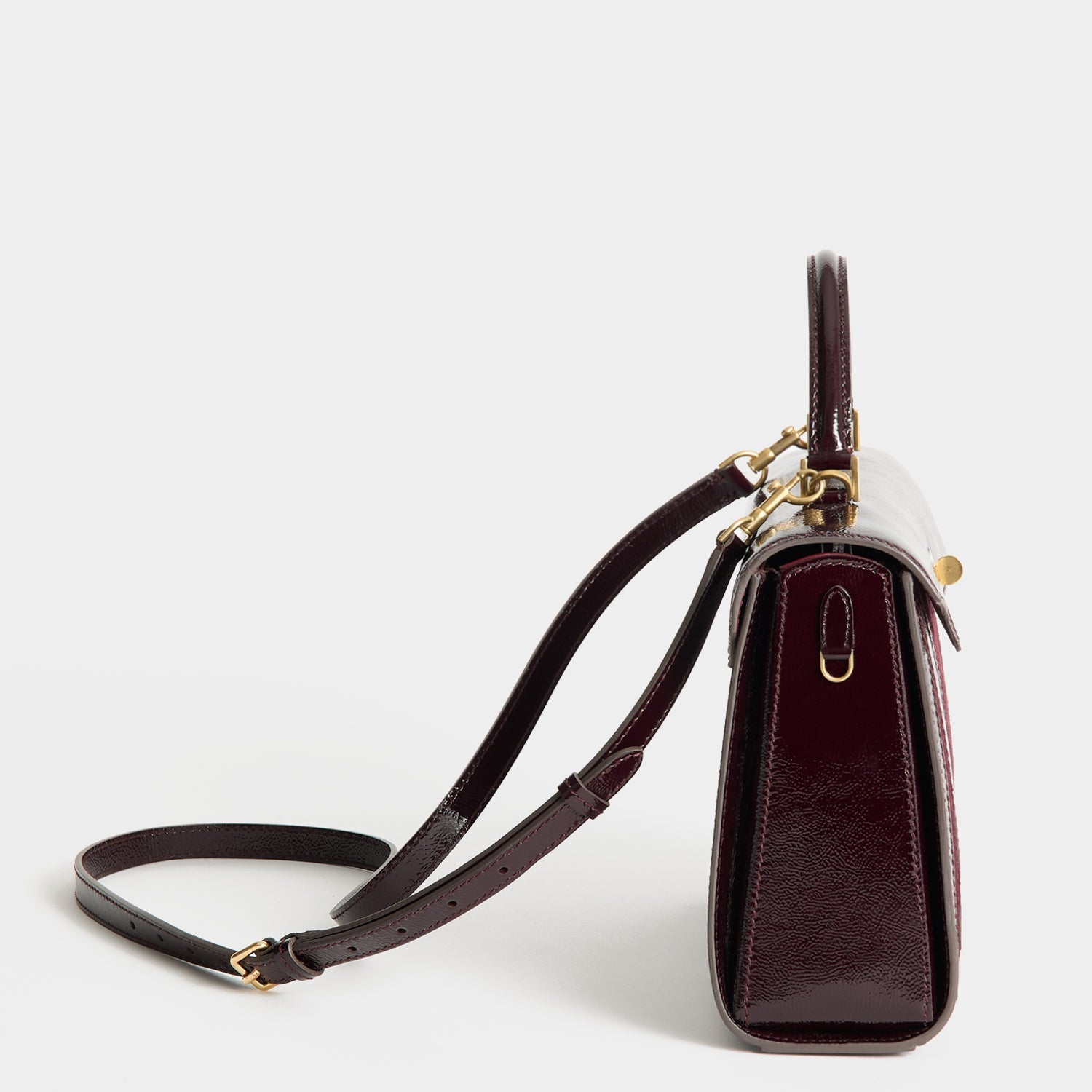 Mortimer Patchwork Top Handle -

          
            Suede Leather in Grape -
          

          Anya Hindmarch EU
