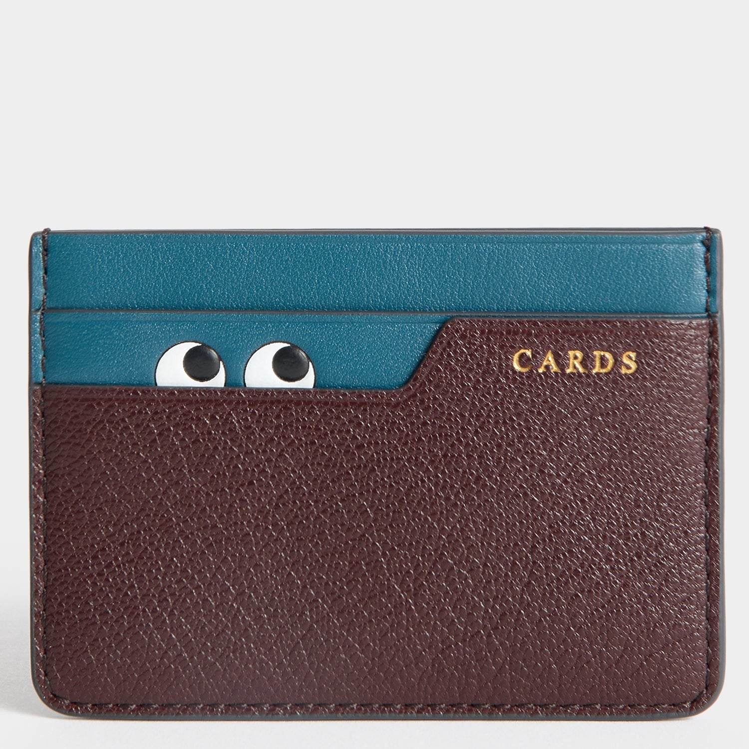 Peeping Eyes Card Case -

          
            Capra Leather in Claret -
          

          Anya Hindmarch EU
