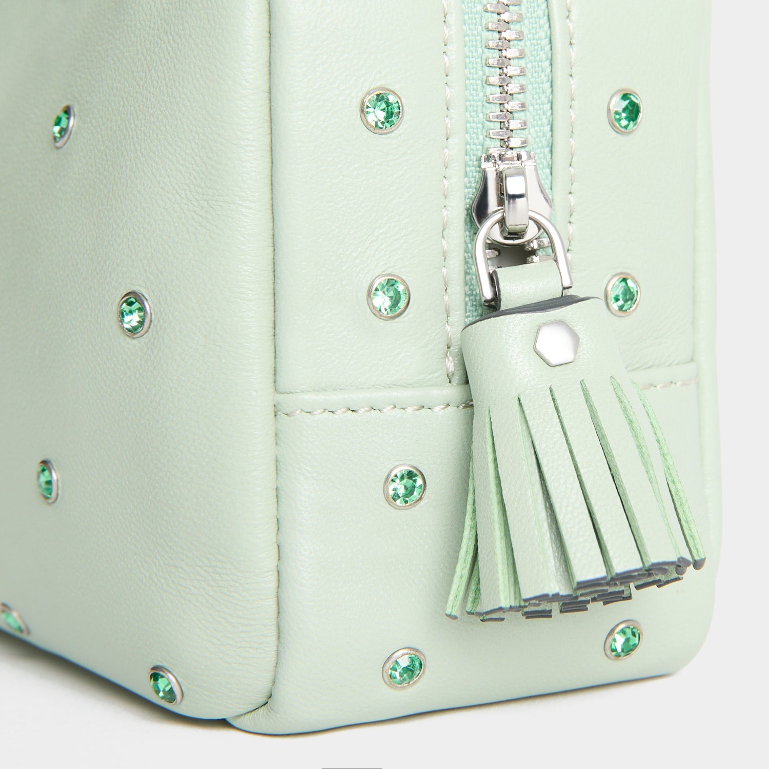 Crystals Important Things Pouch -

          
            Calf leather in Erinite green -
          

          Anya Hindmarch EU
