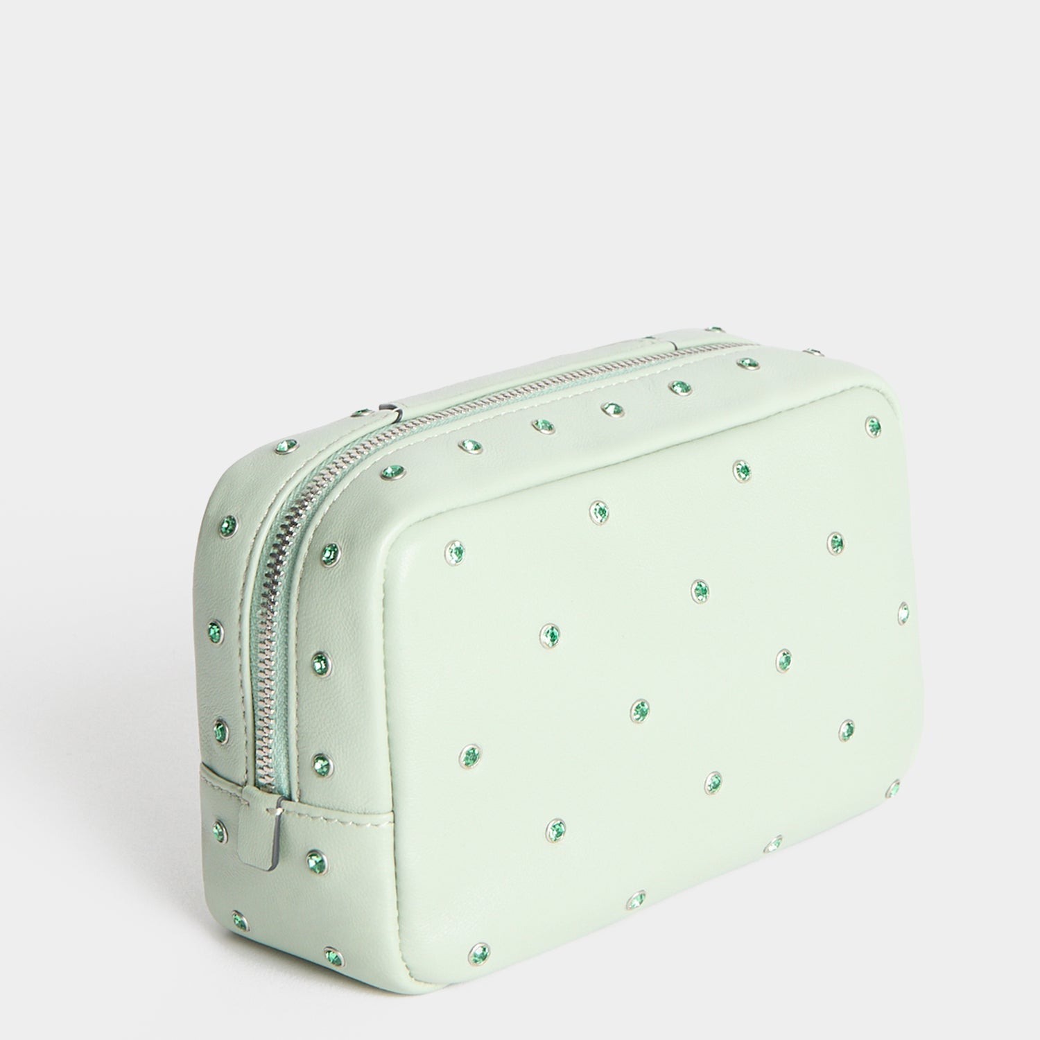 Crystals Important Things Pouch -

          
            Calf leather in Erinite green -
          

          Anya Hindmarch EU
